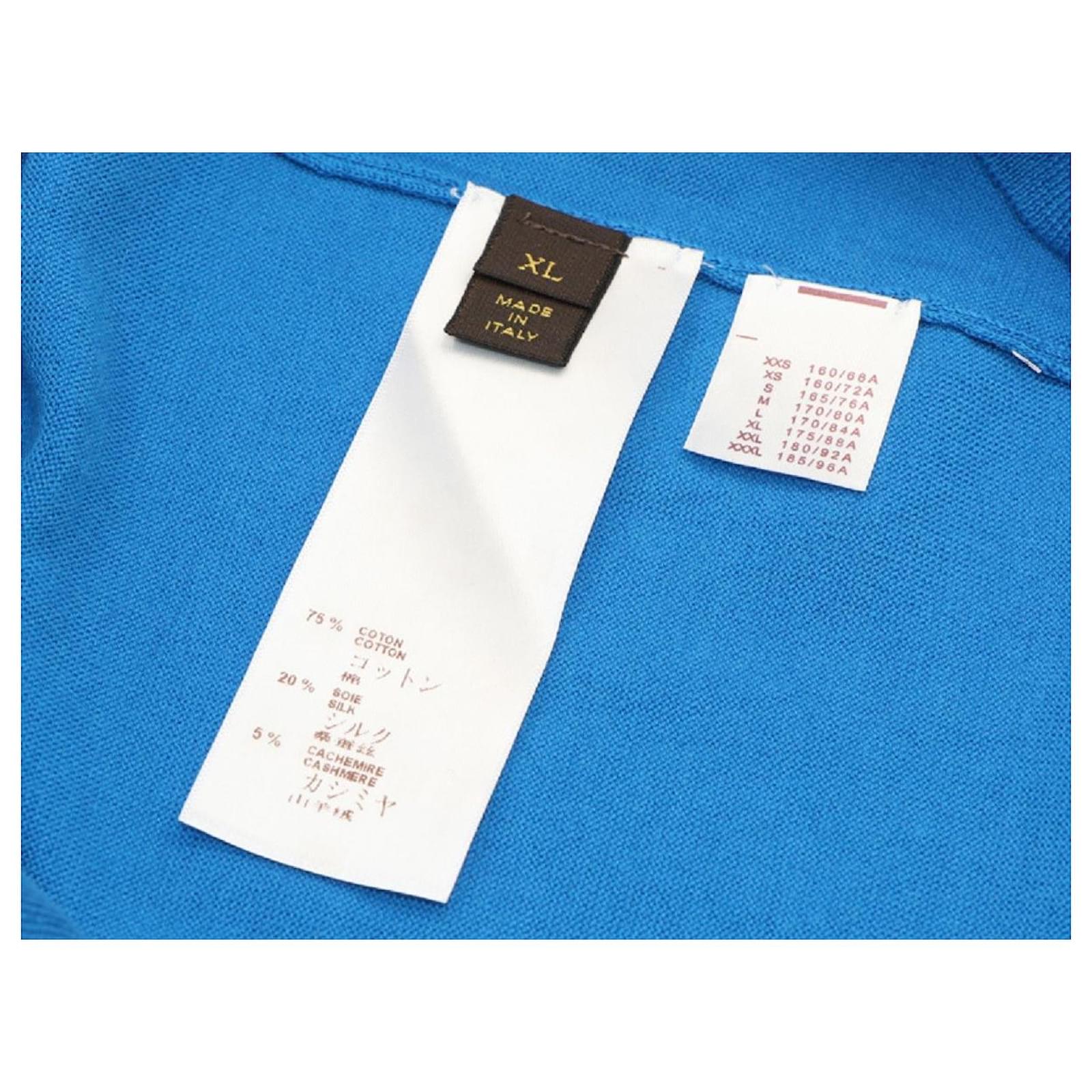 Louis Vuitton V-neck Sweater Blue Cotton ref.693962 - Joli Closet
