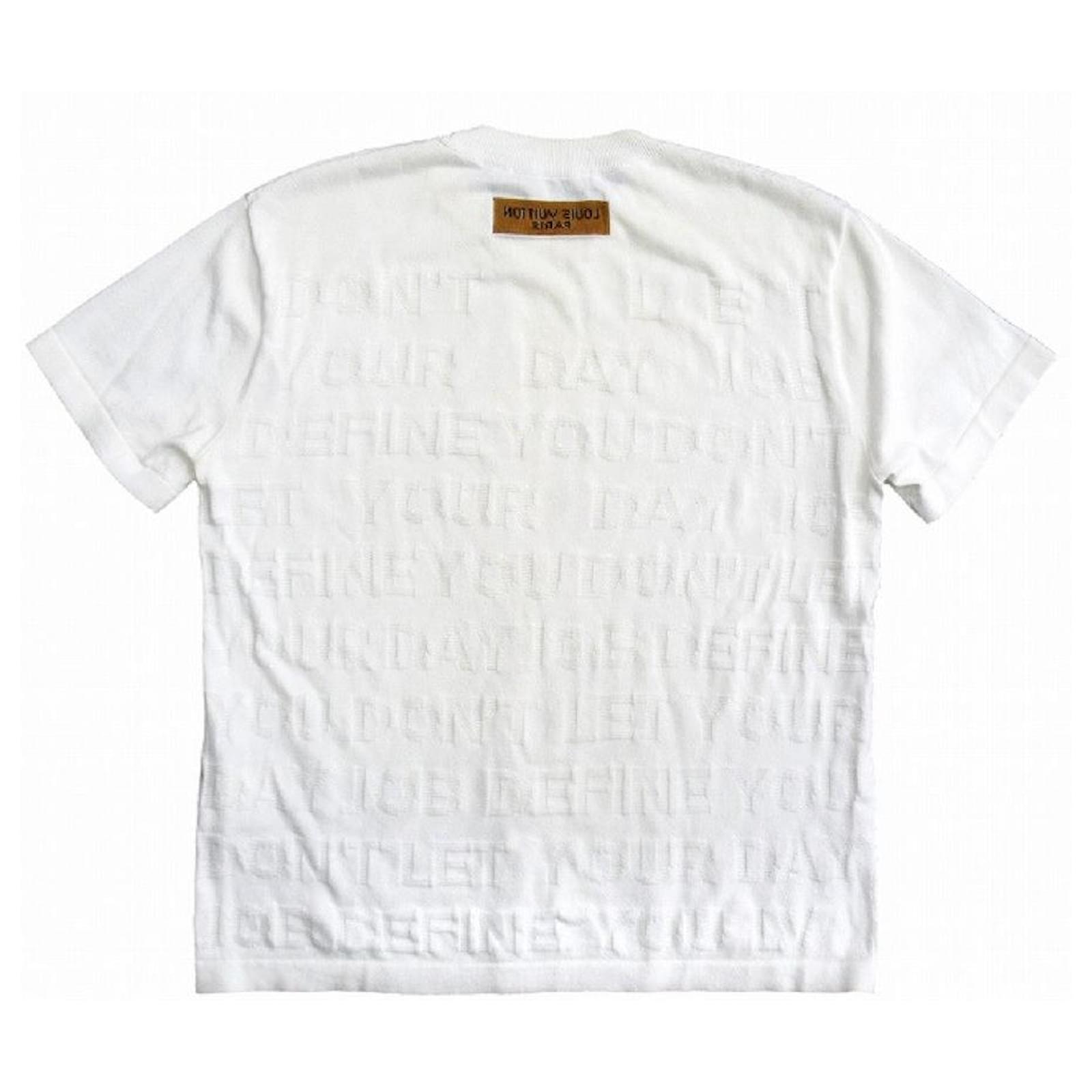 Louis Vuitton Sweater T-shirt Cut White Silk Cotton ref.693991 - Joli Closet