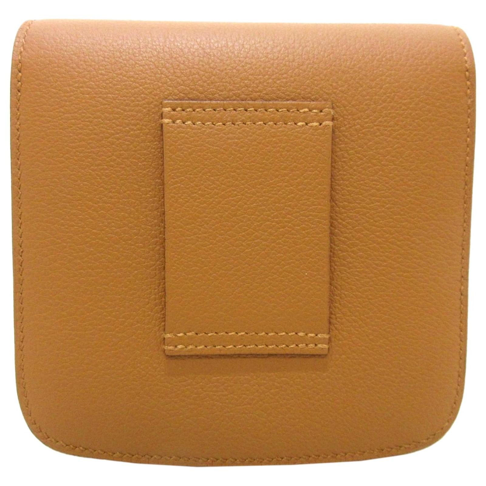 Hermès Hermes Brown Evercolor 2002 small wallet Leather Pony-style calfskin  ref.696286 - Joli Closet