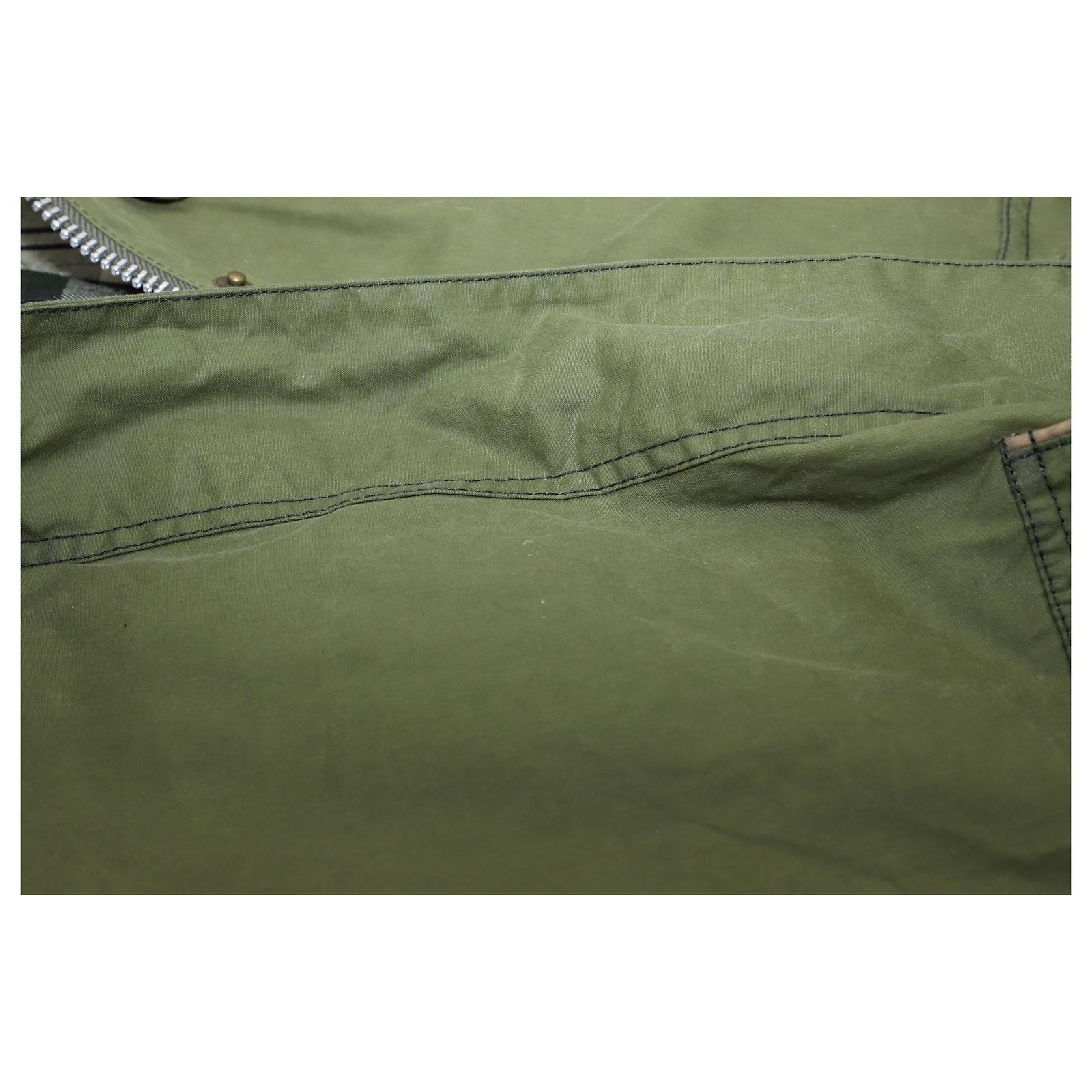 Veste En Coton Ciré Green Belt Avec Capuche - Taille S Homme - Ceinturable - Occasion Très Bon état