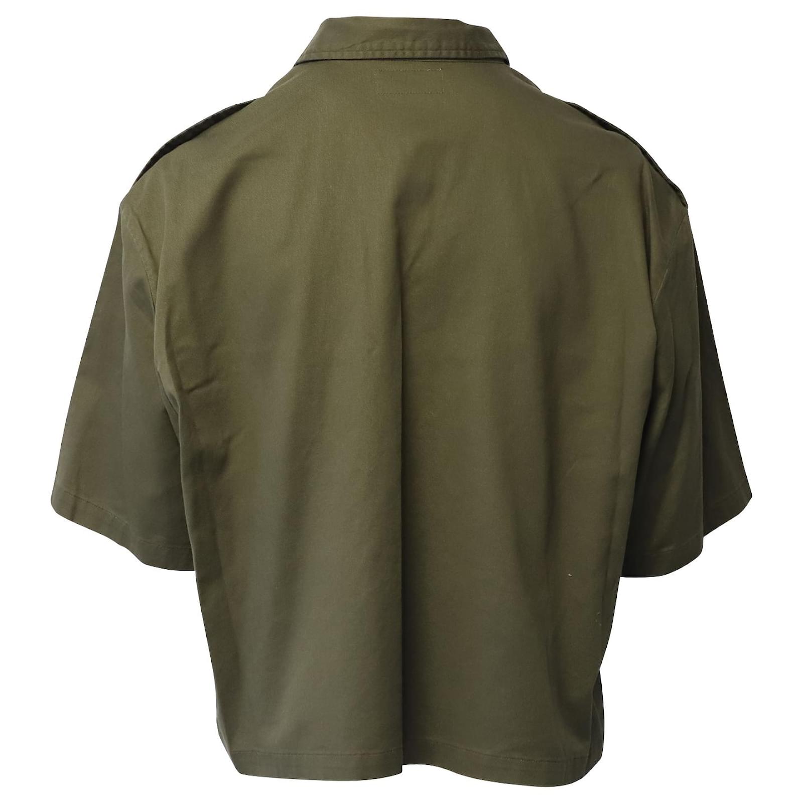 【残りわずか】CELINE＊MILITARY SHIRT IN COTTON WOOL TWILL military shirt in cotton wool twill - NAVY | CELINE