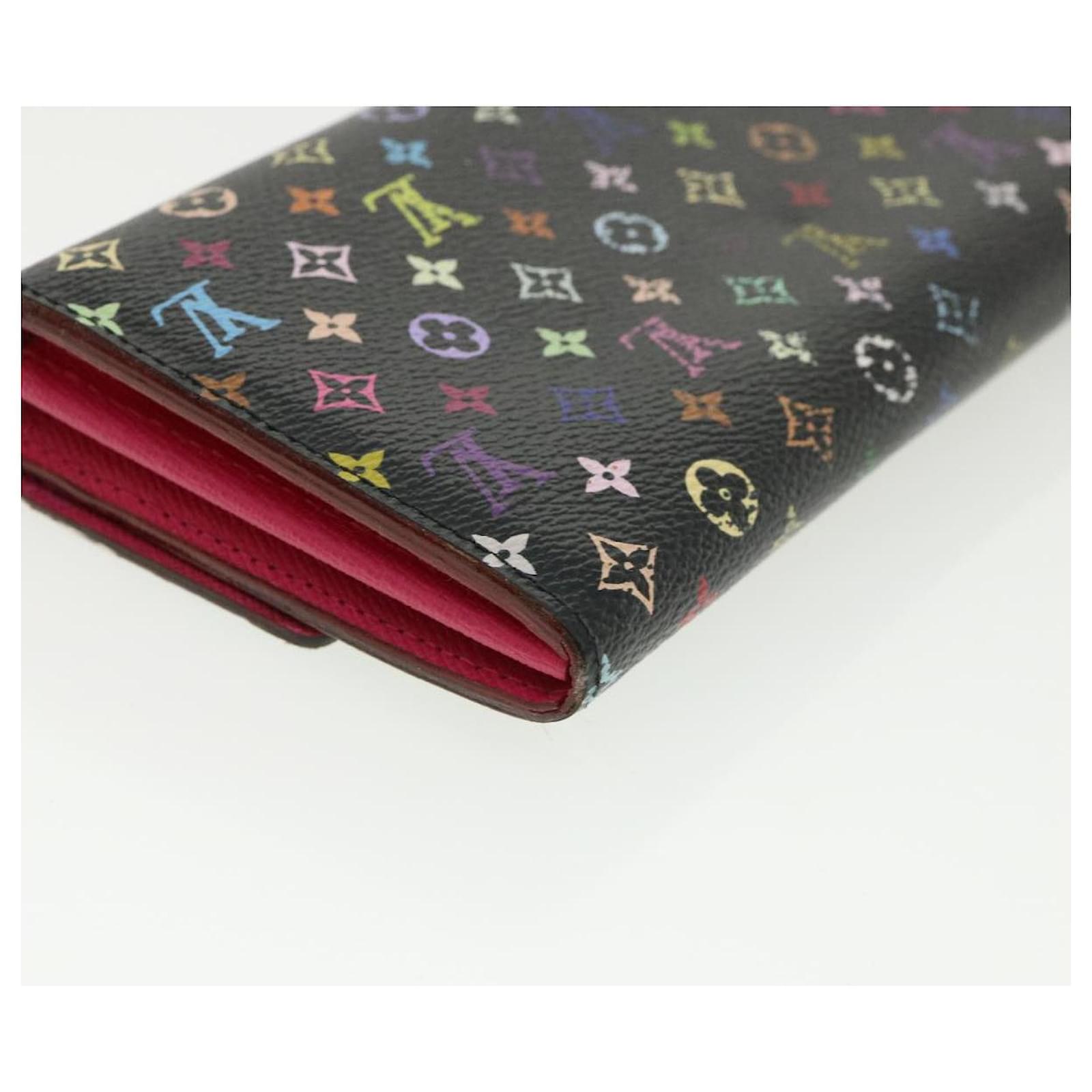 LOUIS VUITTON Multicolor Portefeuille Sarah Long Wallet Black M60273 Auth  ki2377 ref.697594 - Joli Closet