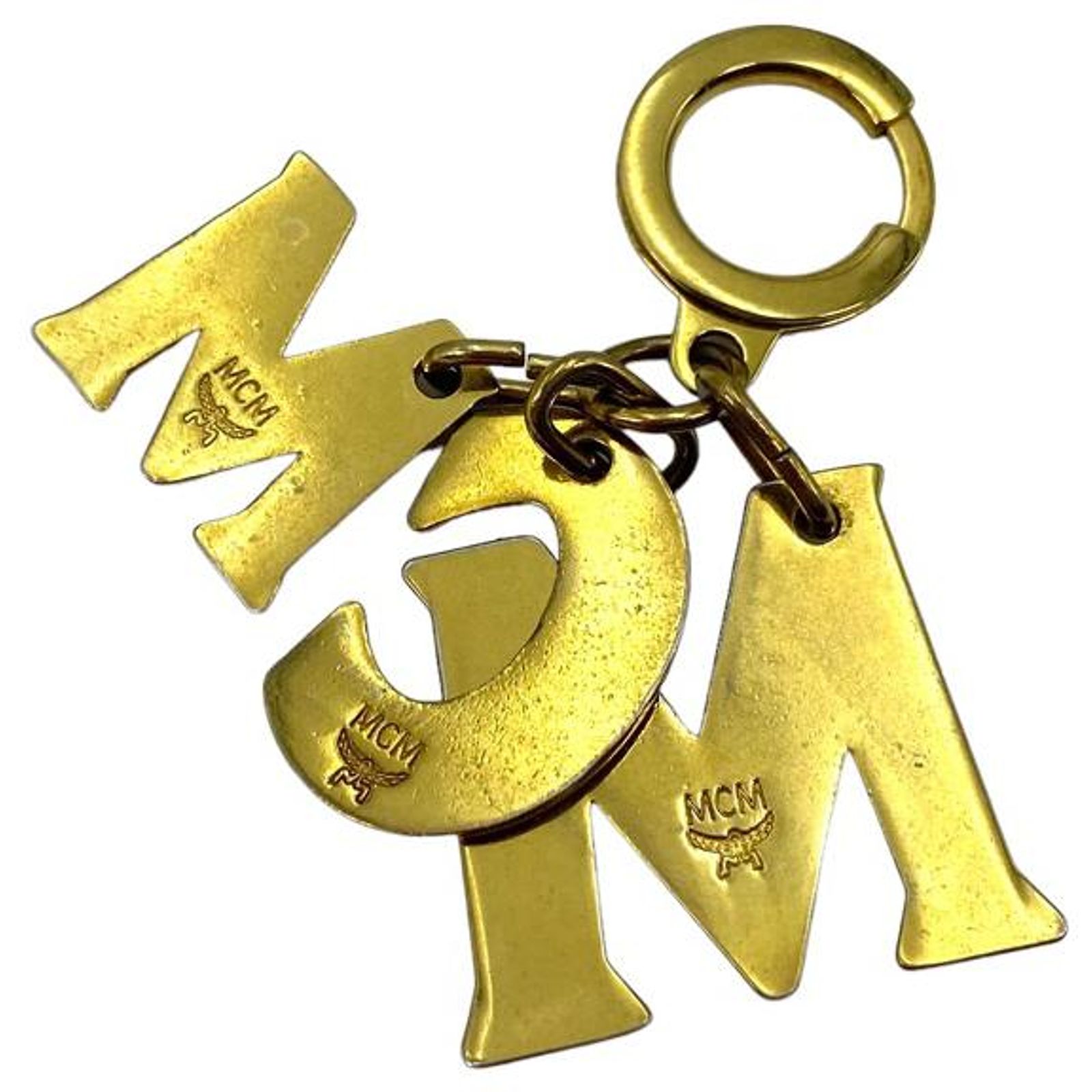 MCM METAL LETTER PENDANT GOLD Gold hardware ref.697931 - Joli Closet