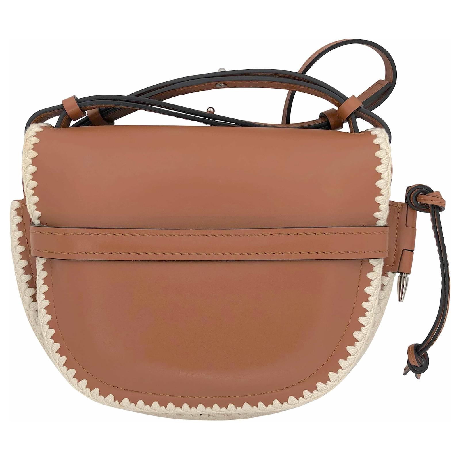 Loewe Gate Small Bag in Tan & Natural