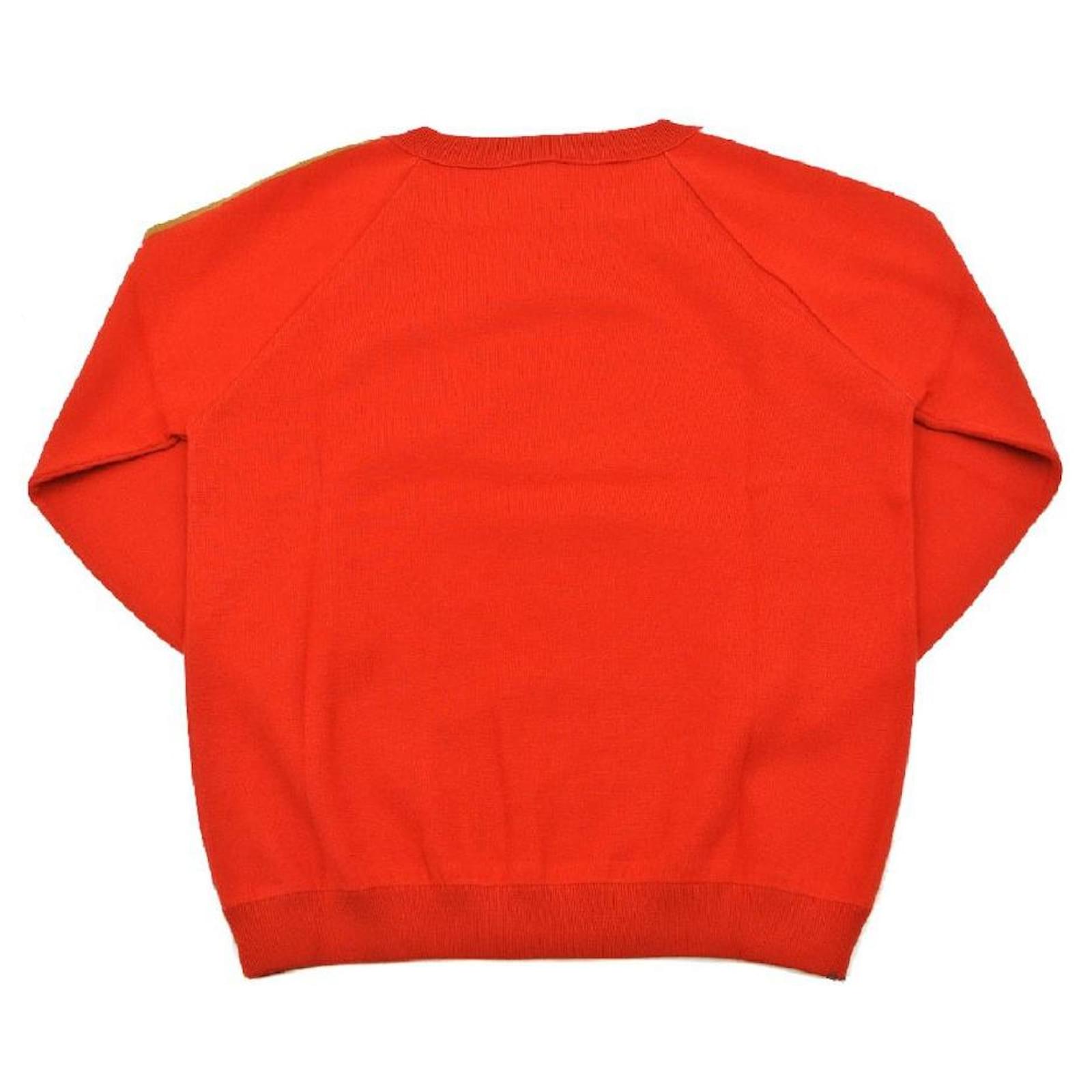 blanding Modstander Gå glip af LOUIS VUITTON SWEATER Orange Cotton Wool ref.698345 - Joli Closet