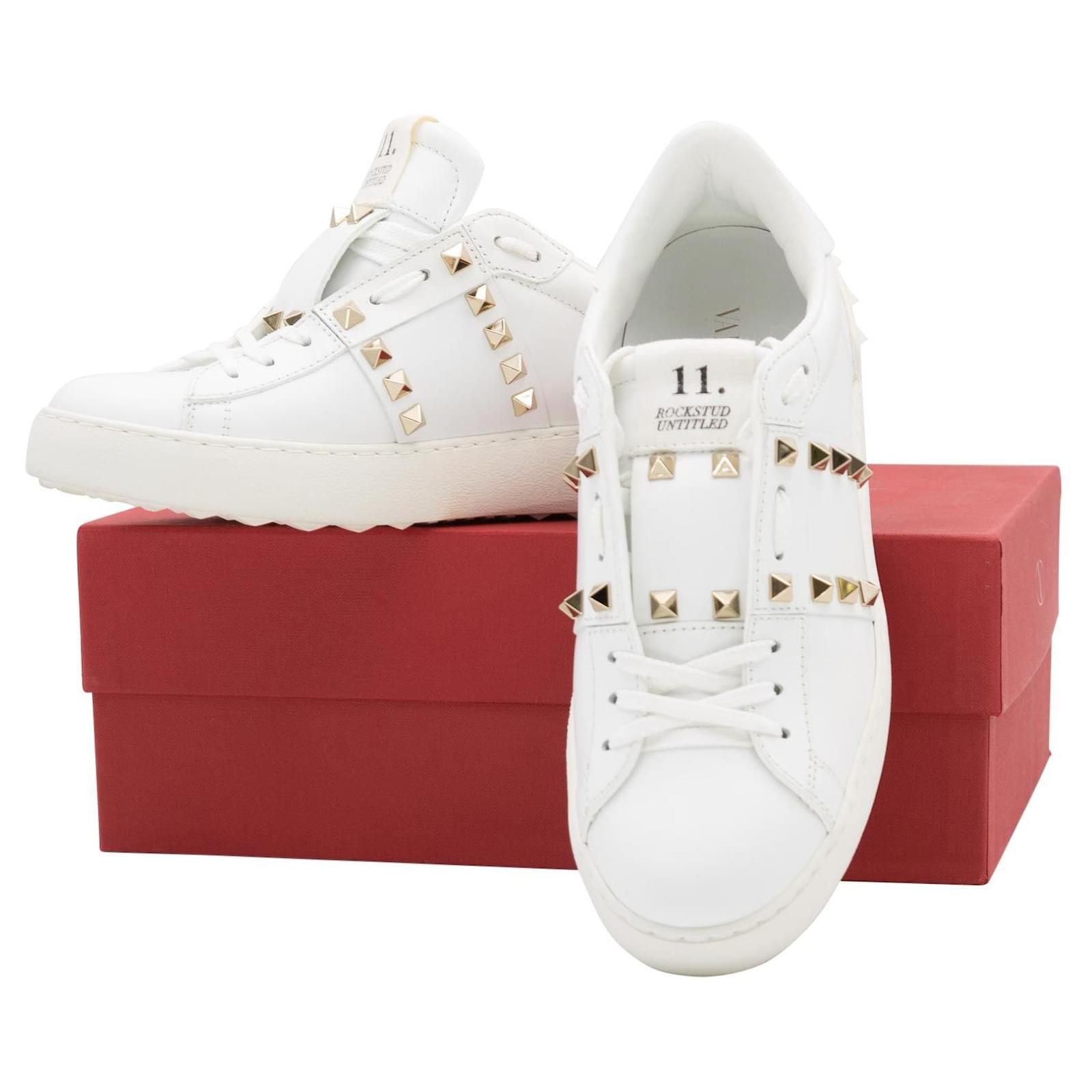Valentino Garavani Rockstud Untitled sneakers in white with