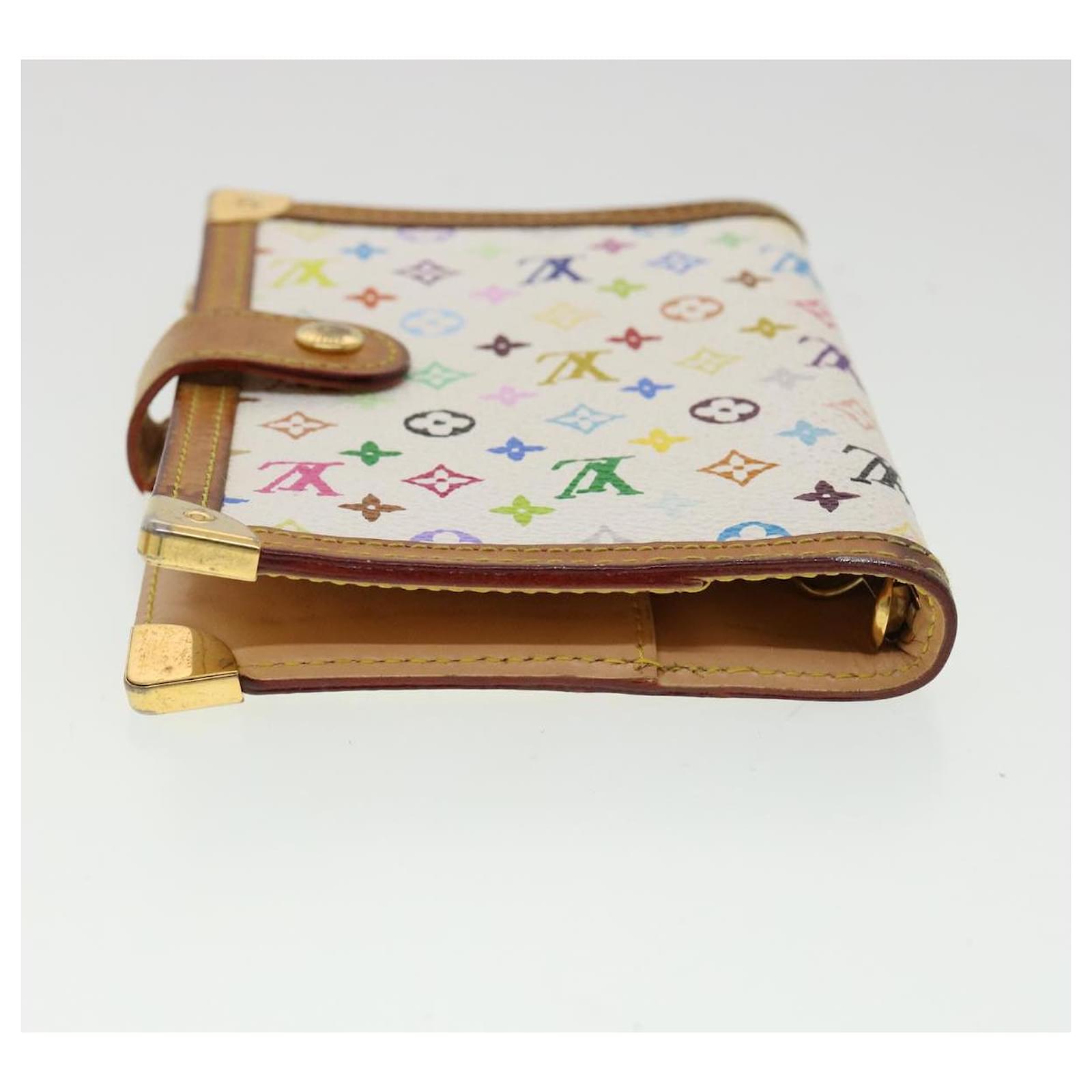 LOUIS VUITTON Multicolor Agenda PM Day Planner Cover White R20896