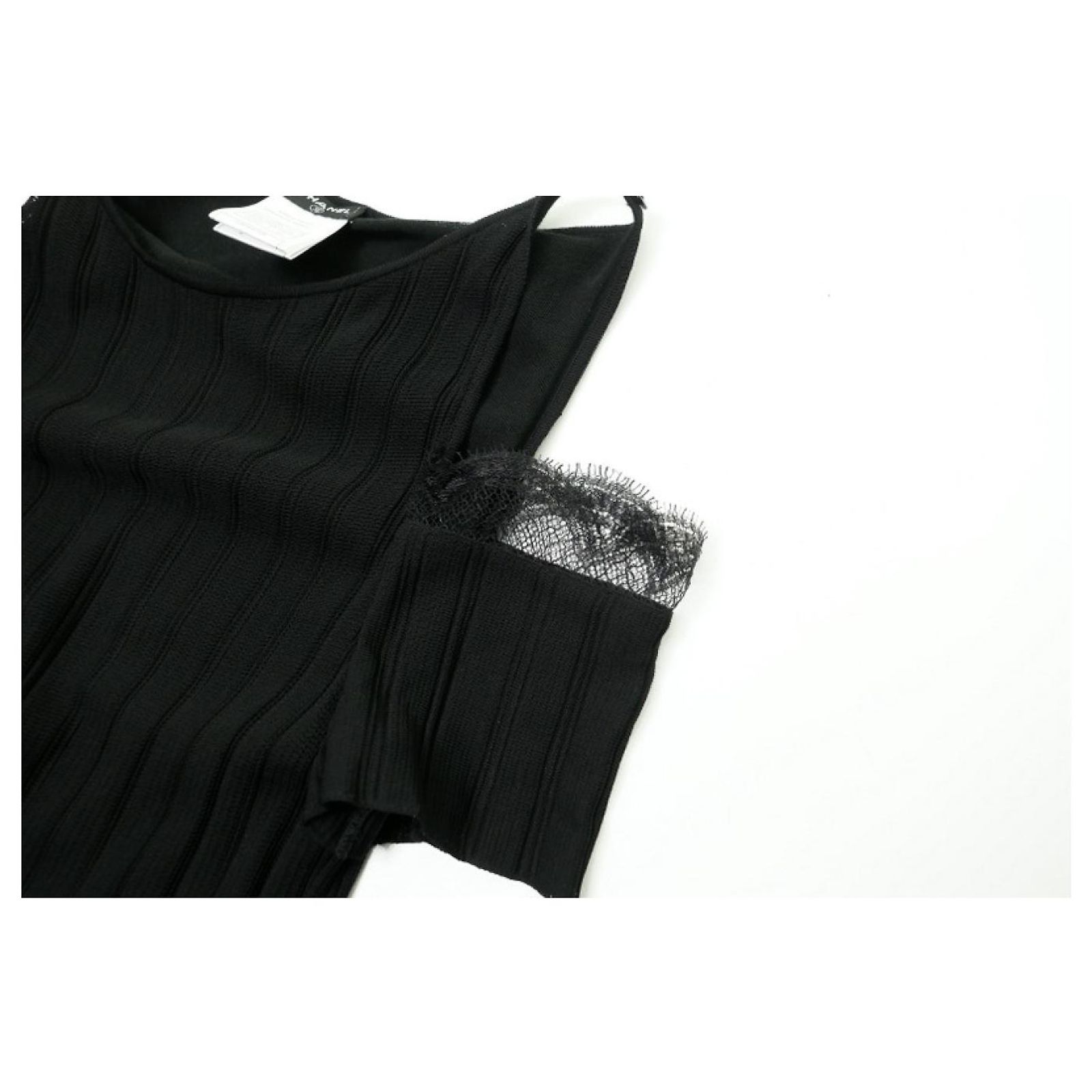 Robe Cocktail Free People Dentelle Noire – Épaules Dénudées, Taille 0, Neuve Sans étiquettes – 100% Authentique