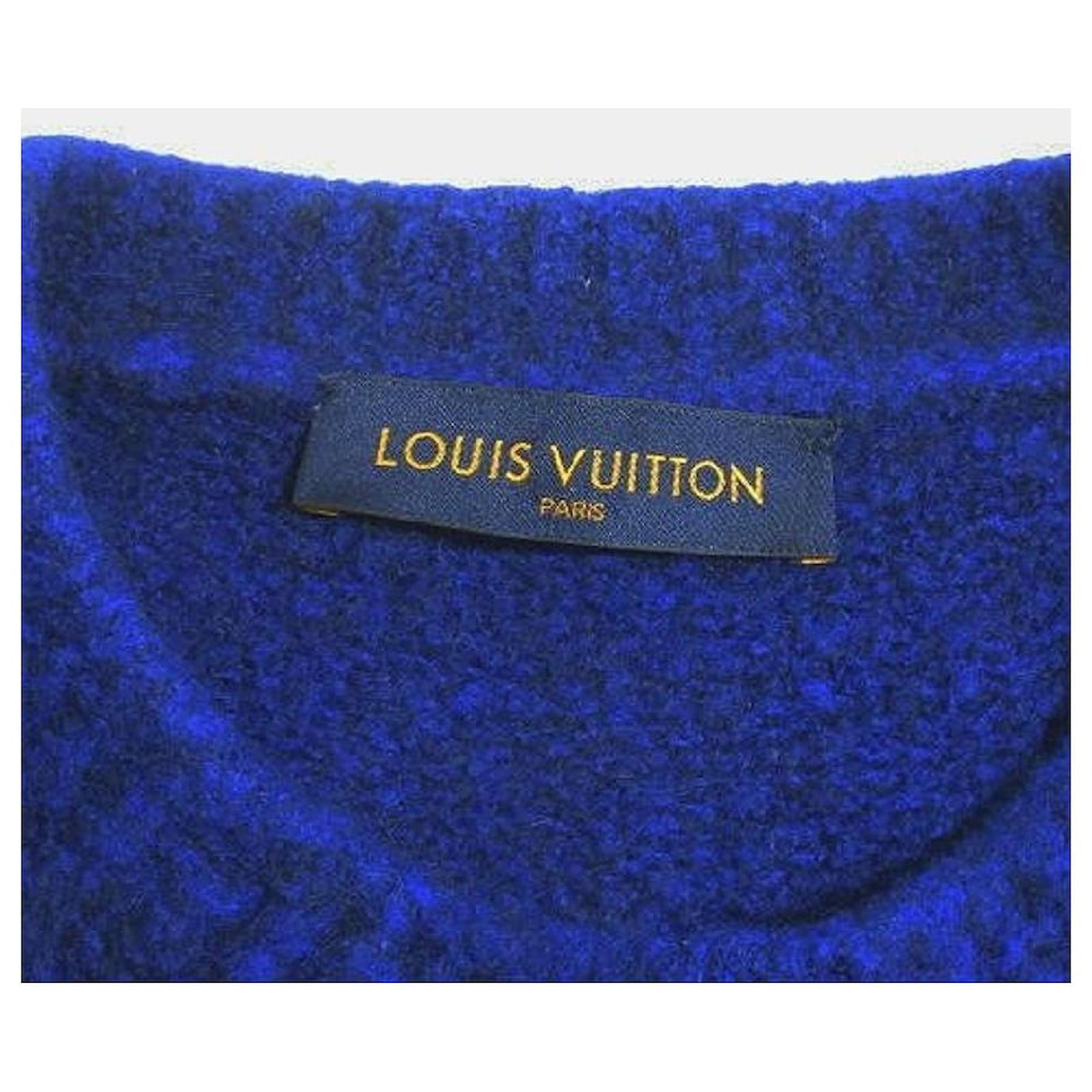 Louis Vuitton Blue Cotton and Wool Crew Neck Sweater - size S ○ Labellov ○  Buy and Sell Authentic Luxury