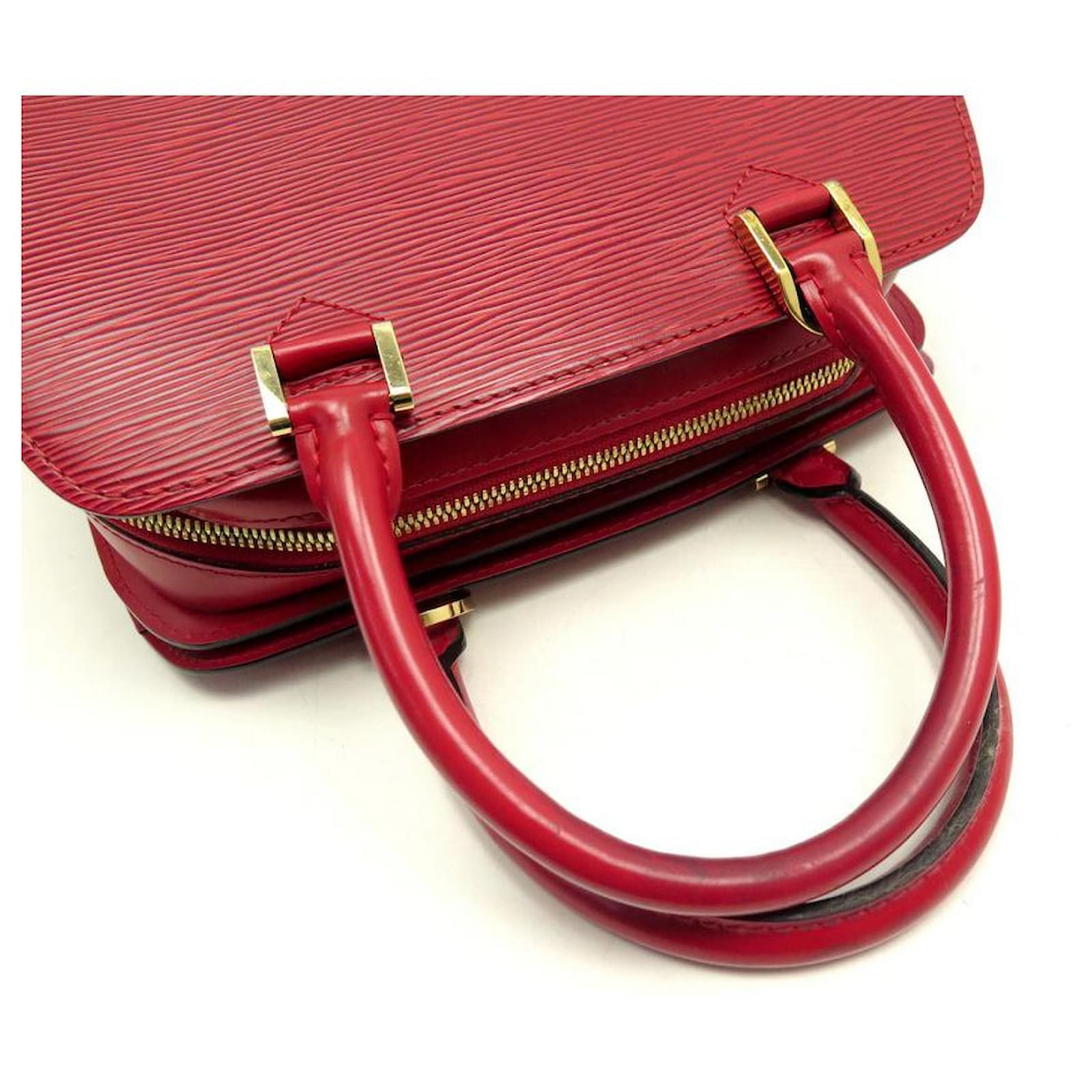 Louis Vuitton Pont Neuf PM Red EPI Leather Satchel