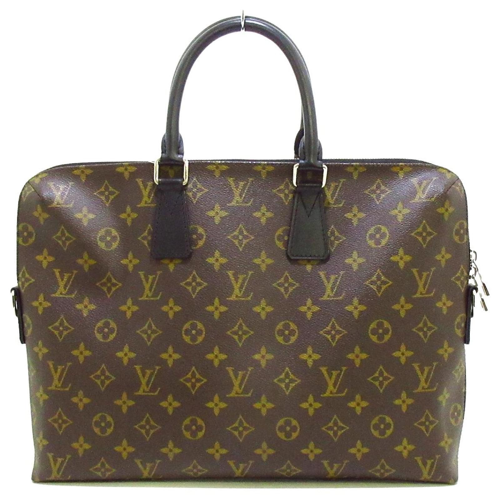 Porte documents jour cloth satchel Louis Vuitton Brown in Cloth