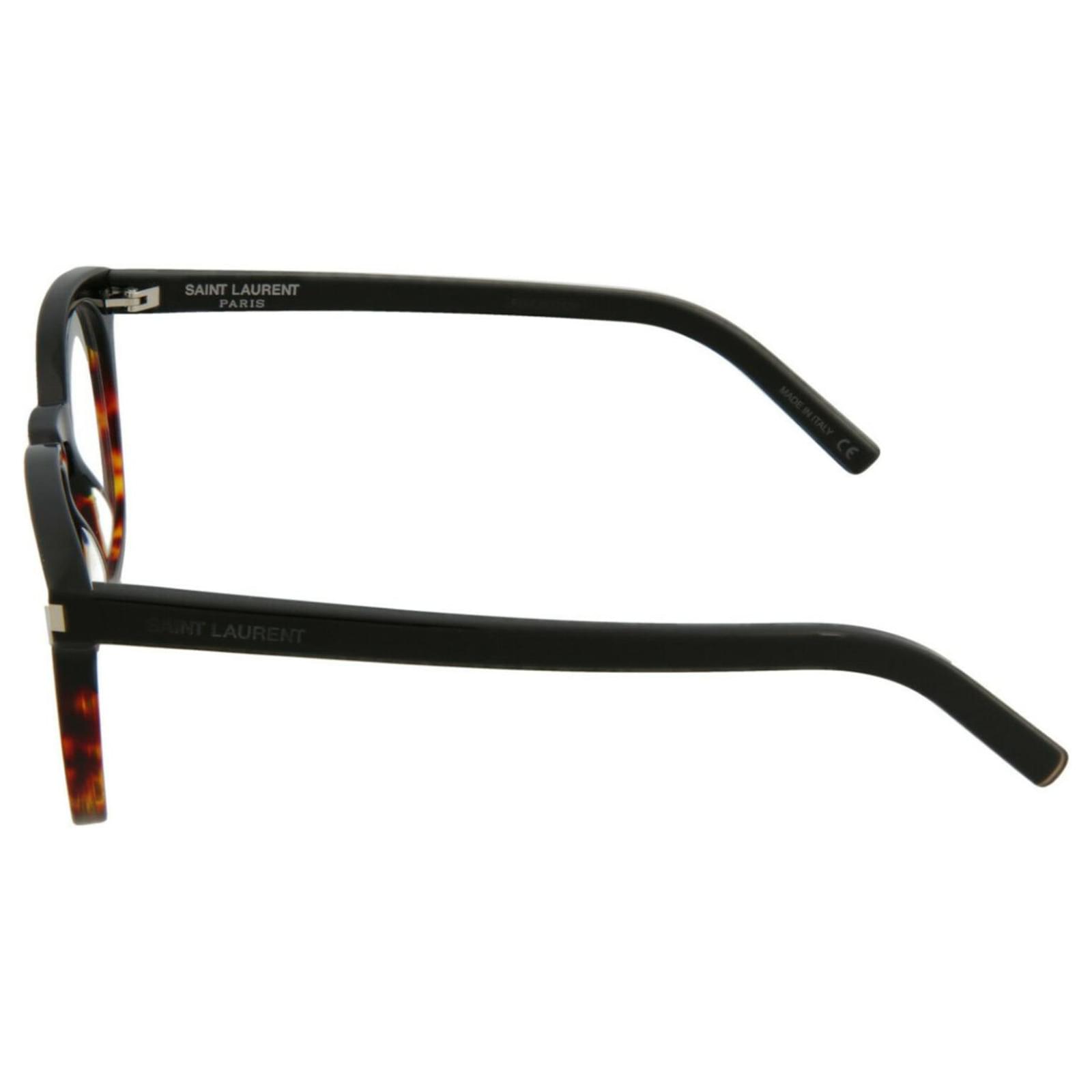 Lunettes de vue carrees en acetate Saint Laurent Acetate Fibre de cellulose Noir ref.700633