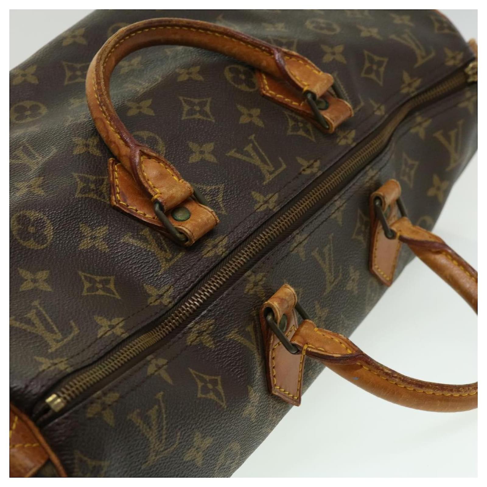 Speedy Louis Vuitton schnell 40 Braun Leinwand ref.701033 - Joli Closet