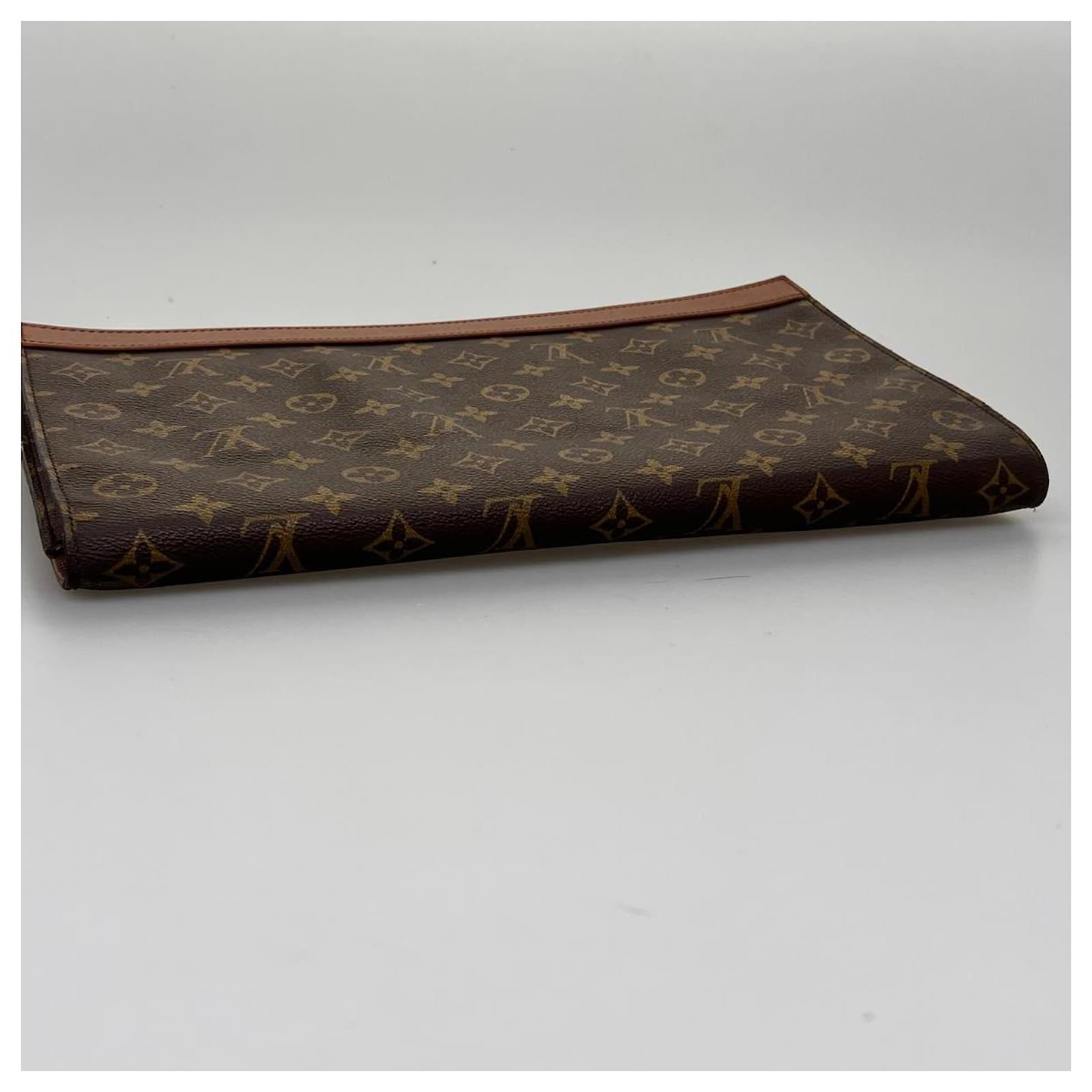 Louis Vuitton Classic Monogram Canvas Envelope Clutch Bag with