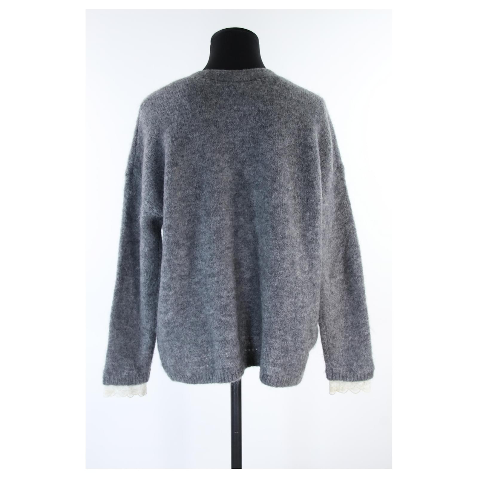 Sweater/Cardigan Sézane S Grey Wool ref.701708 - Joli Closet