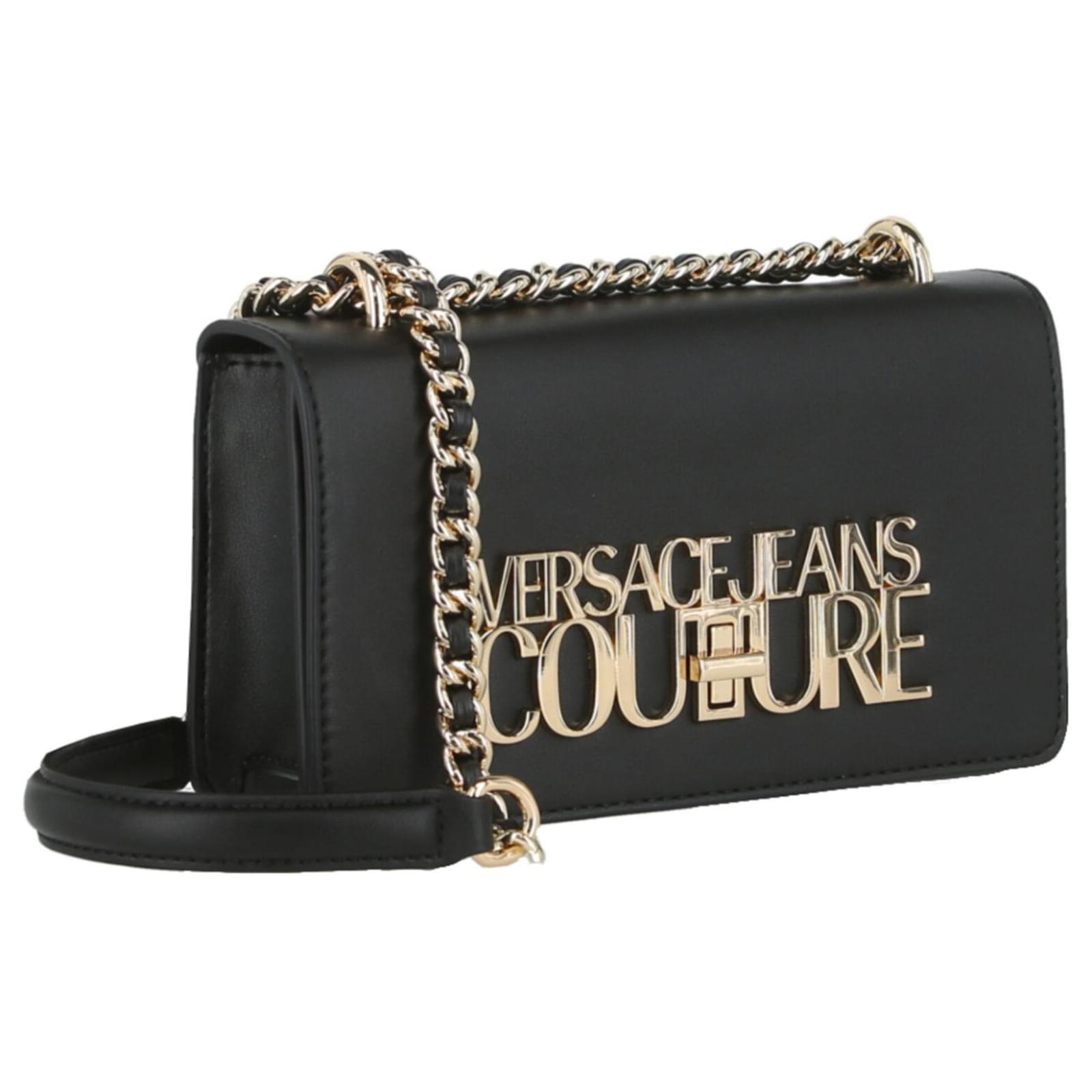 logo-plaque shoulder bag, Versace Jeans Couture