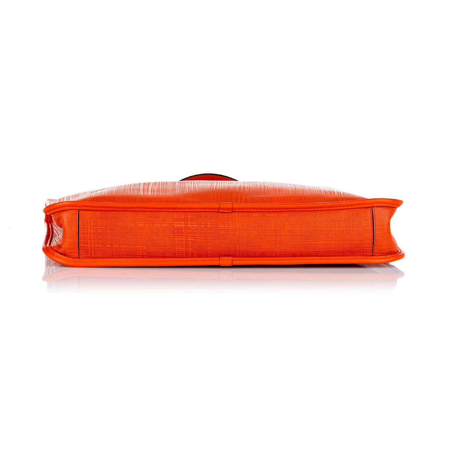 Loewe Goya Leather Briefcase Orange ref.703769 - Joli Closet