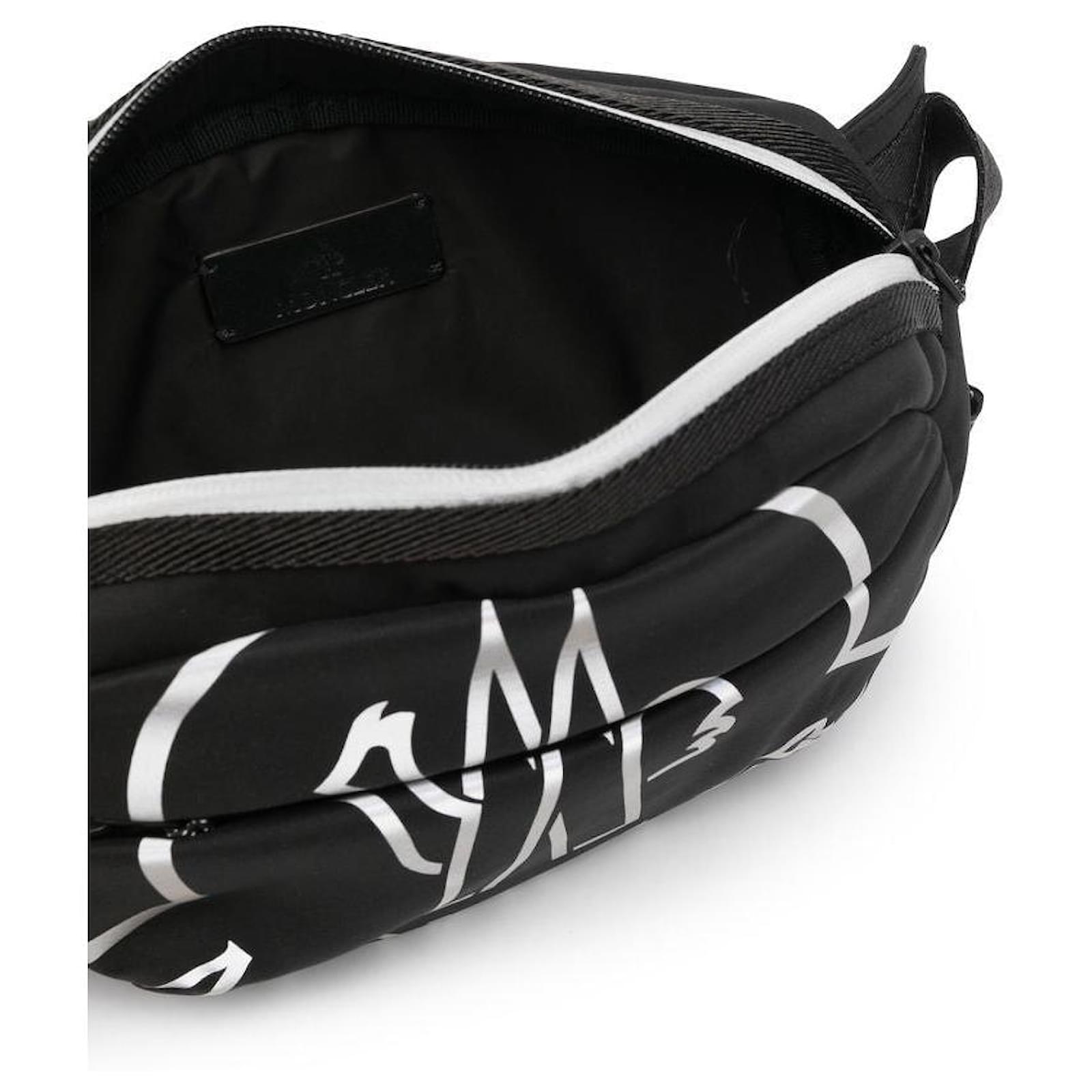 Moncler Logo-print Belt Bag Black Polyester ref.703829 - Joli Closet