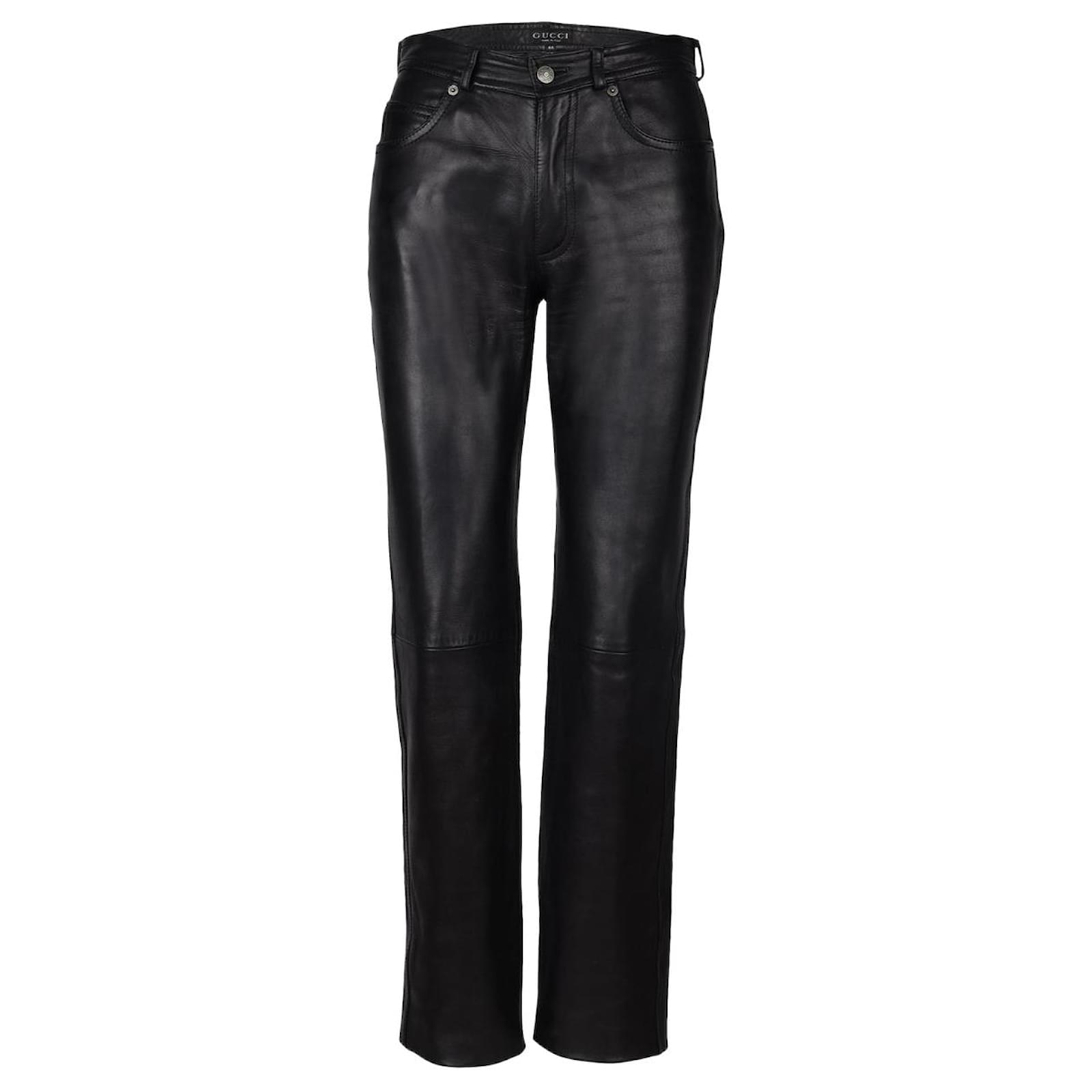 Gucci Leather Pants Black ref.703991 - Joli Closet