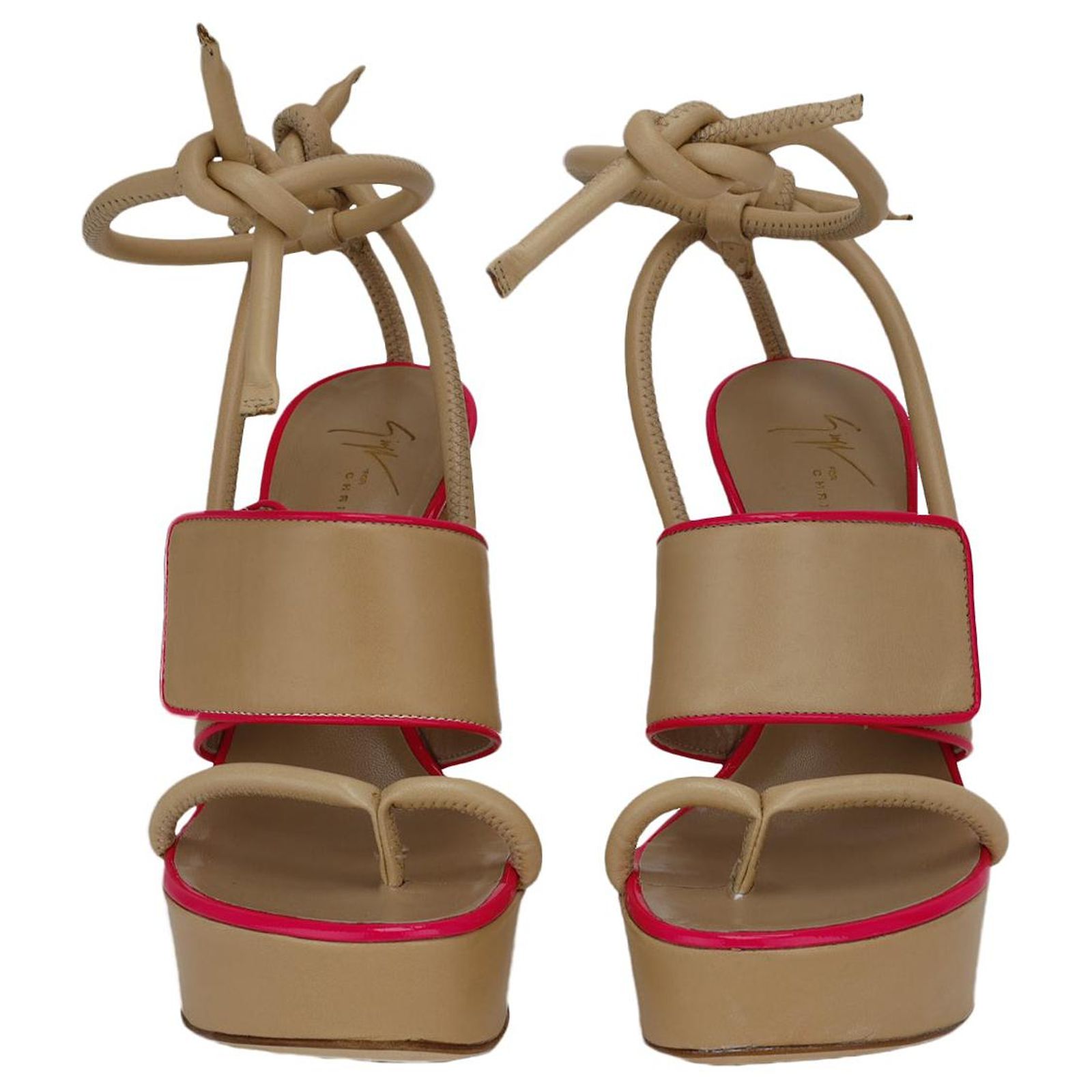 Sandale Giuseppe Zanotti à Talons - Taille 41 - Argenté - Cuir - Neuf Avec Défauts