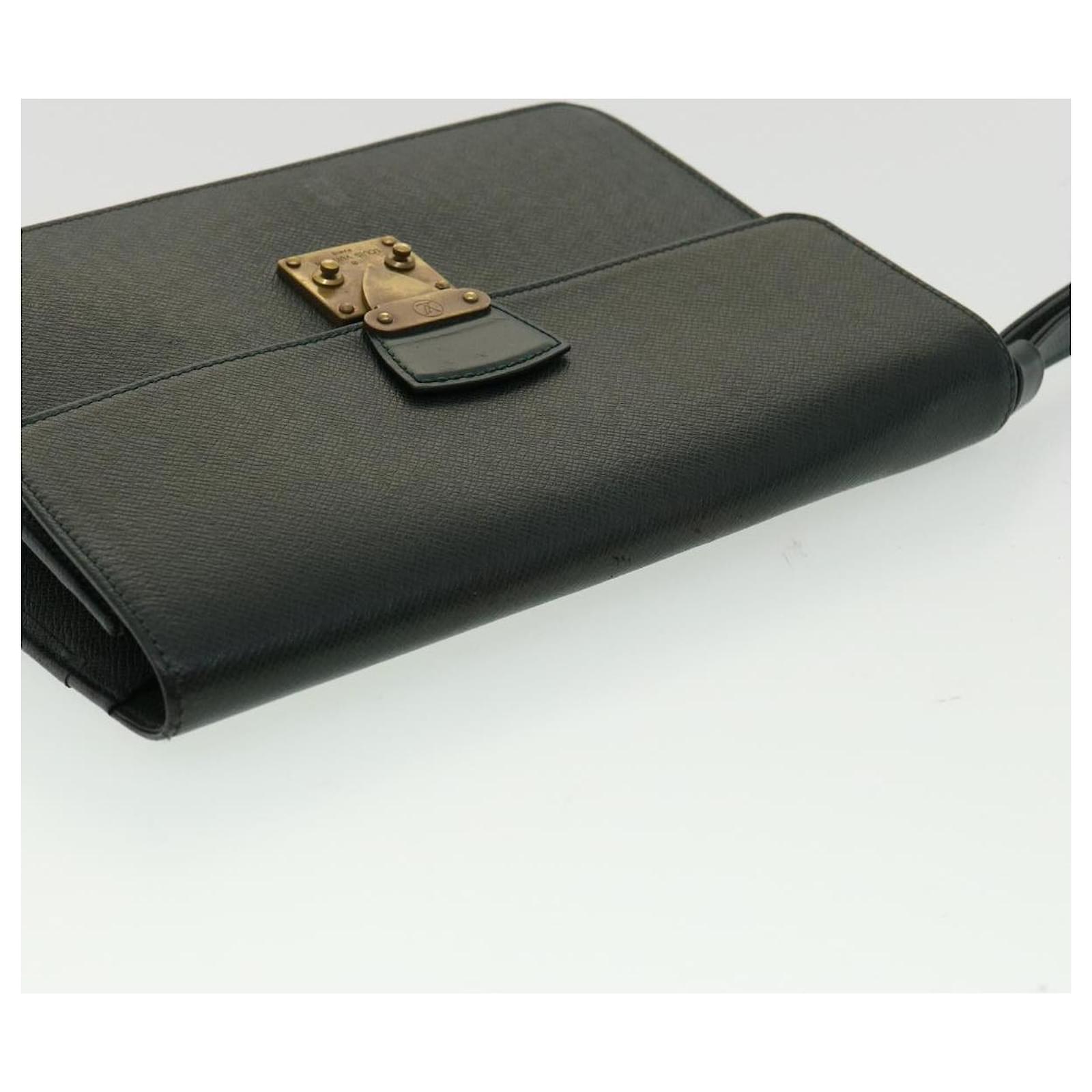 LOUIS VUITTON Pochette Kourad Clutch Hand Bag Taiga Leather GN M30194  67JF399