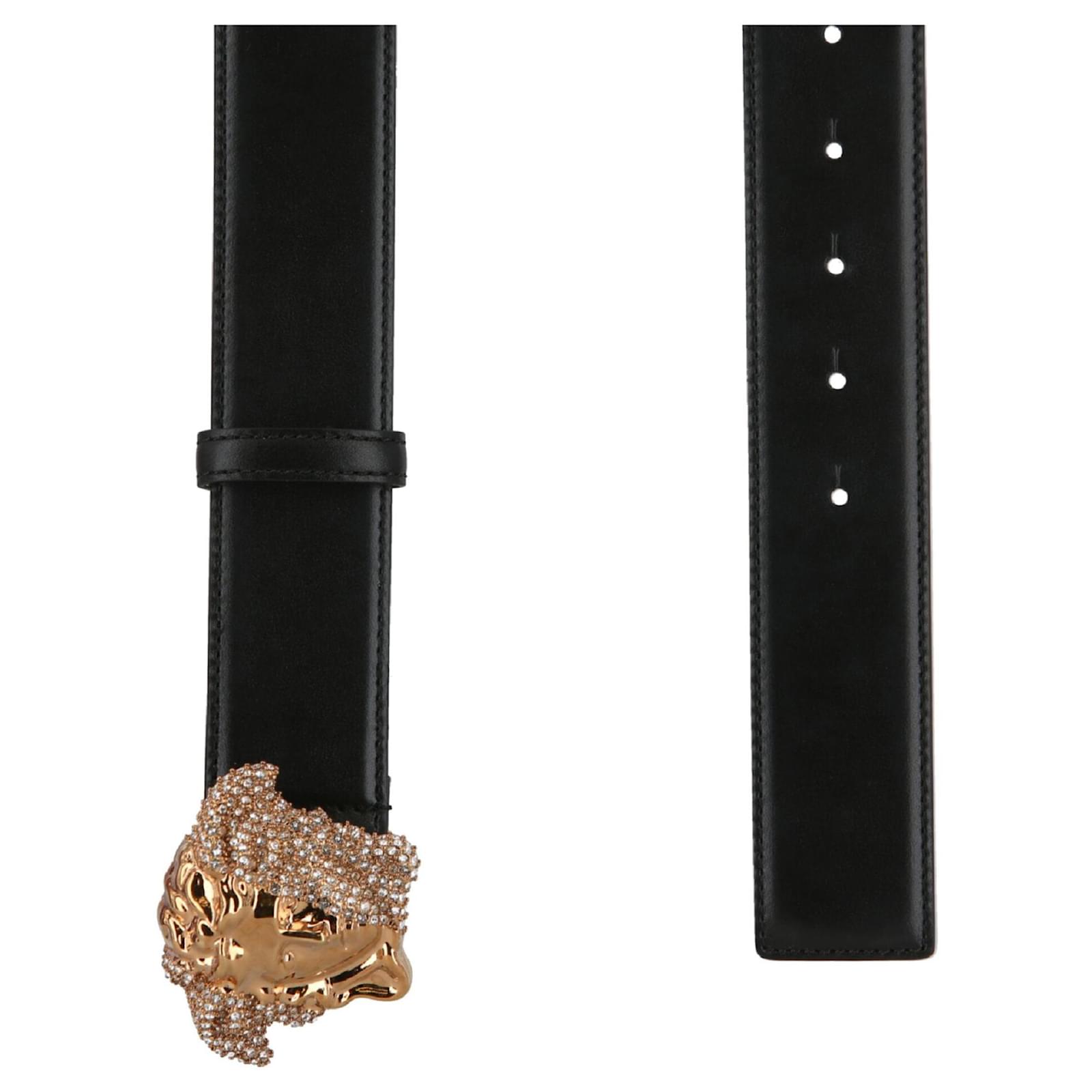 Crystal La Medusa Leather Belt