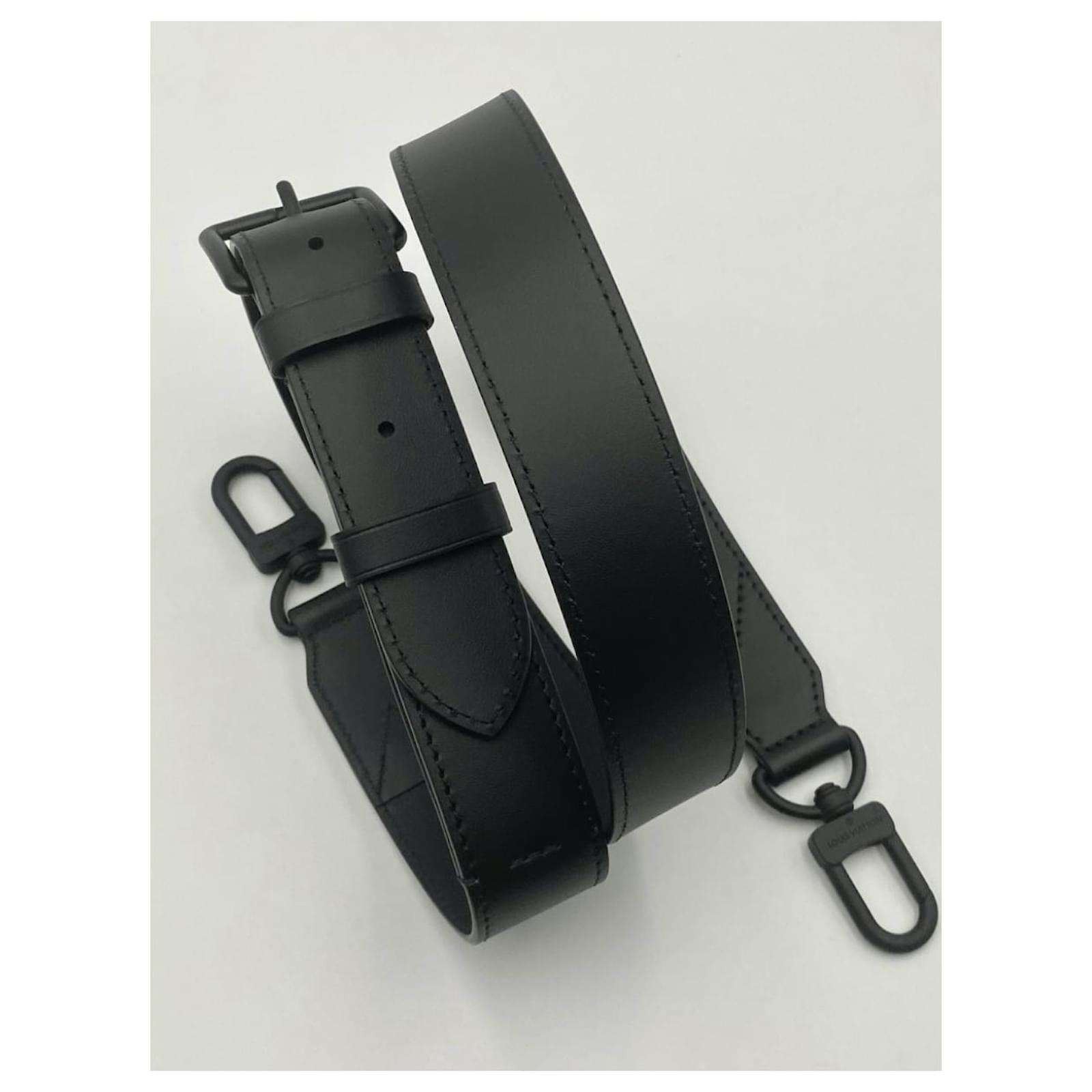 Louis Vuitton removable wide messenger shoulder strap Black Leather  ref.705415 - Joli Closet