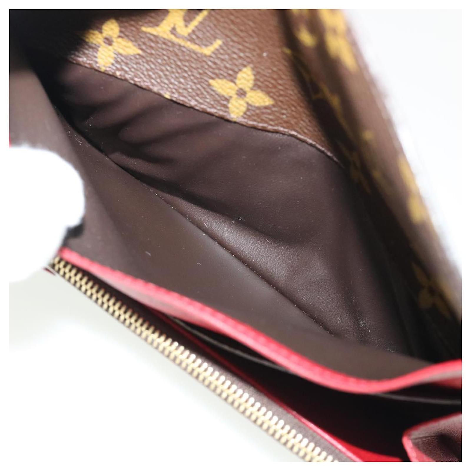 Auth Louis Vuitton Monogram Portefeiulle Emilie M60136 Wallet Leather 103252