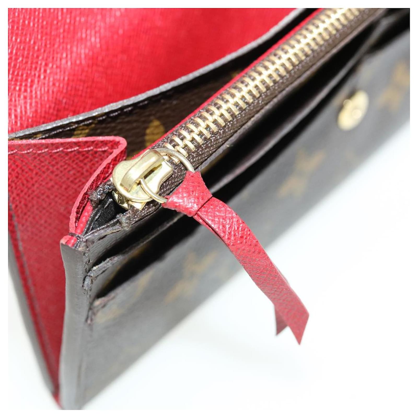 Auth Louis Vuitton Monogram Portefeiulle Emilie M60136 Wallet Leather 103252