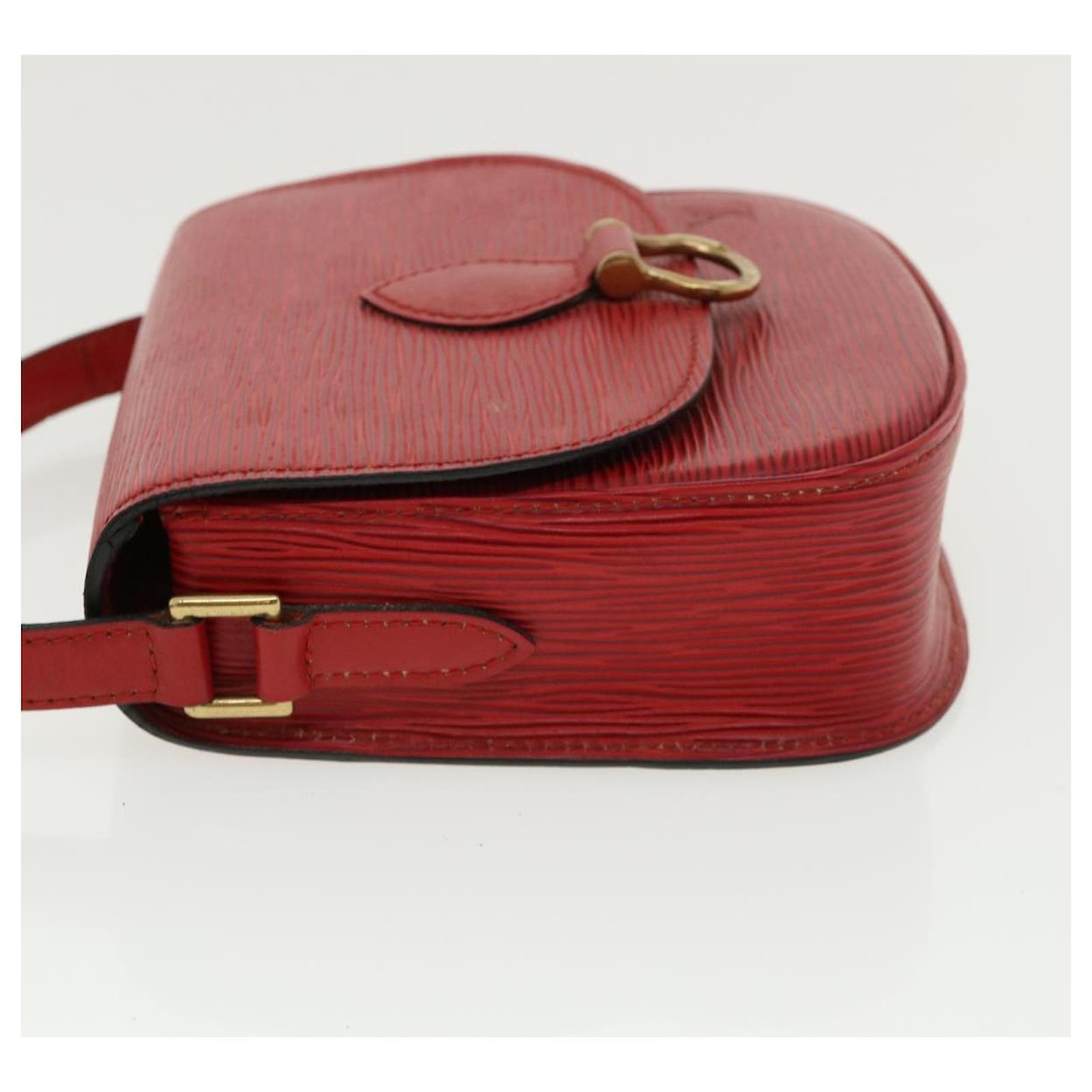 Auth Louis Vuitton Epi Mini Saint-Cloud M52217 Women's Shoulder Bag Red
