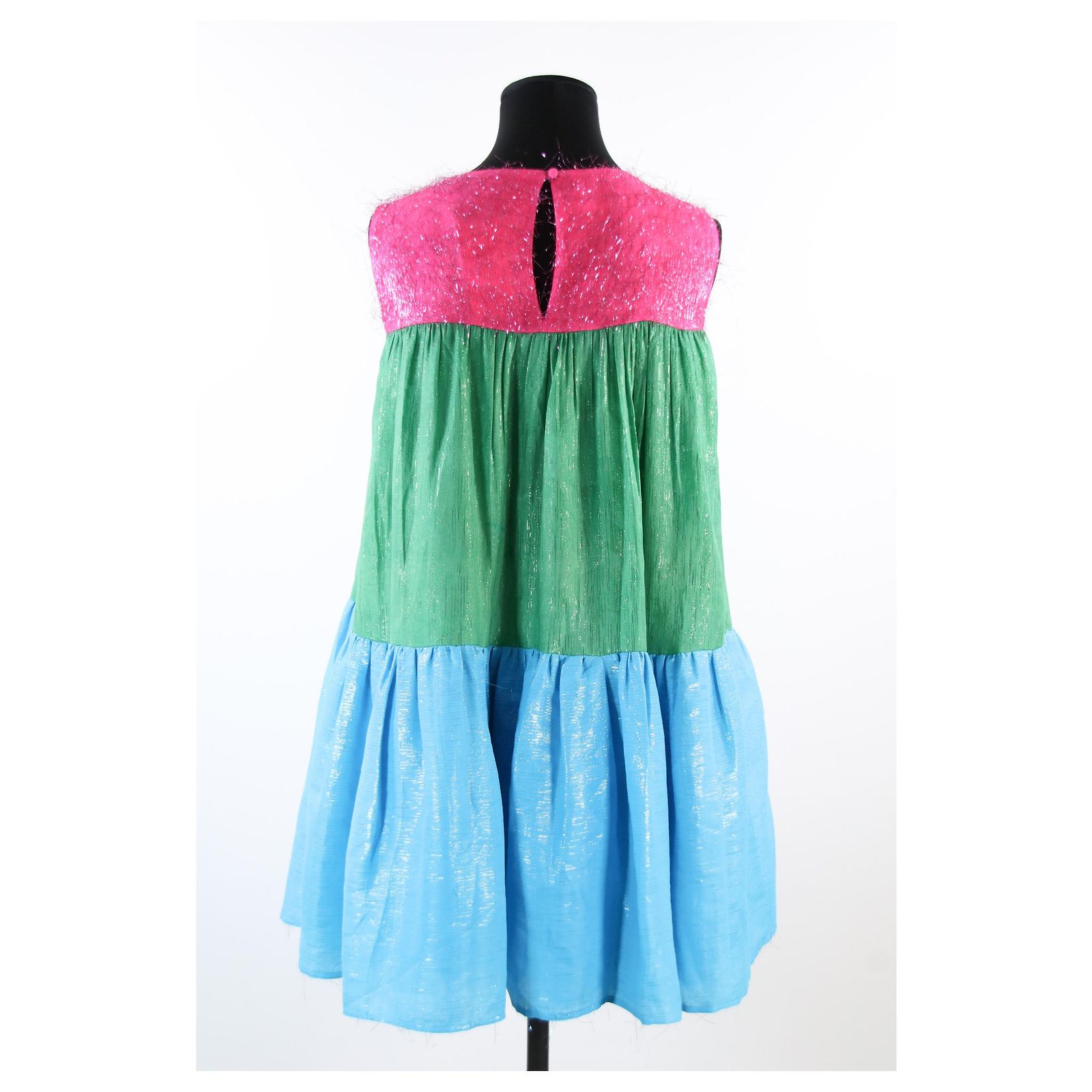 Robe Manoush Taille 36 Avec Résille Et Bandes Multicolores - Occasion Très Bon état, Style Bohème