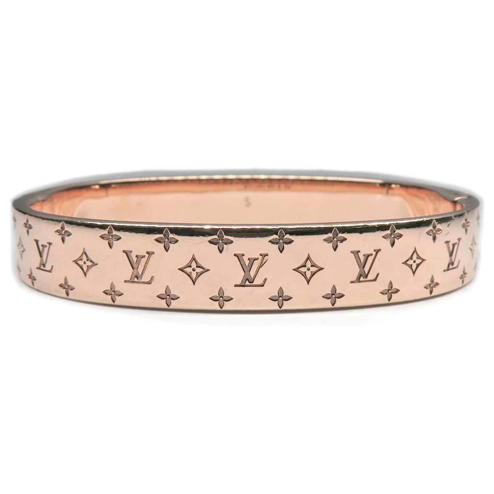 Louis Vuitton Cuff Nanogram Bracelet Bangle Monogram M00253 S Size Rose Gold  Metal Pink Golden ref.707755 - Joli Closet