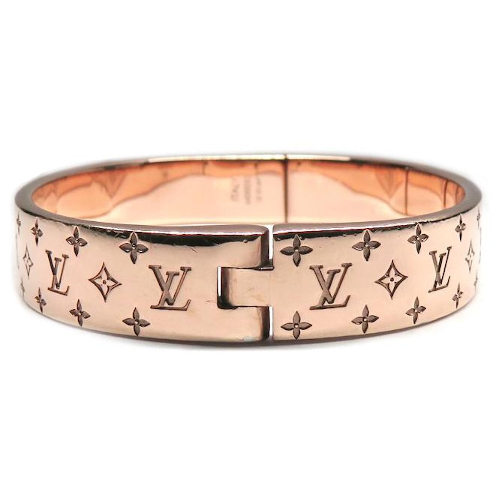 Louis Vuitton Cuff Nanogram Bracelet Bangle Monogram M00253 S Size