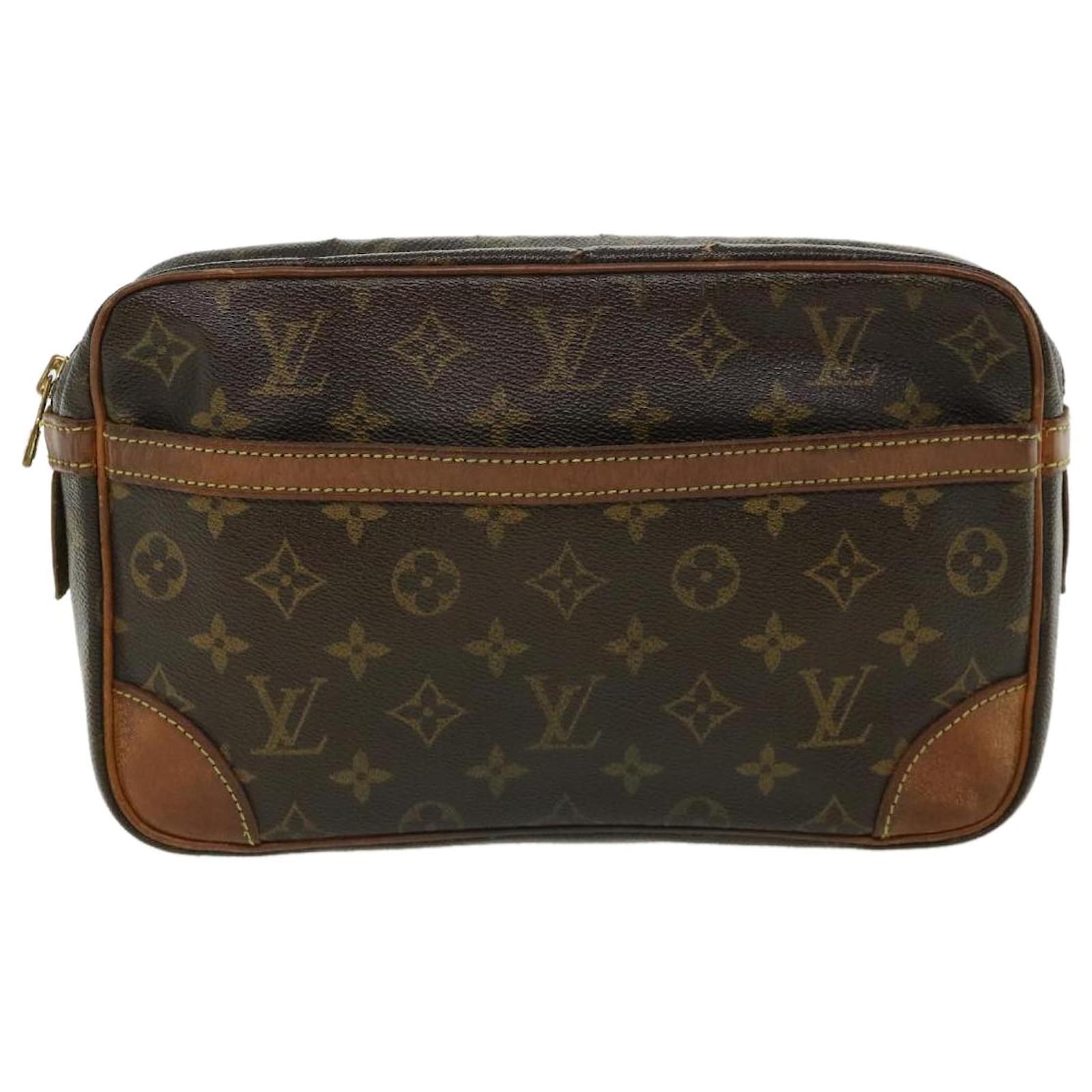 LOUIS VUITTON Monogram Compiegne 23 Clutch Bag M51847 LV Auth ac883