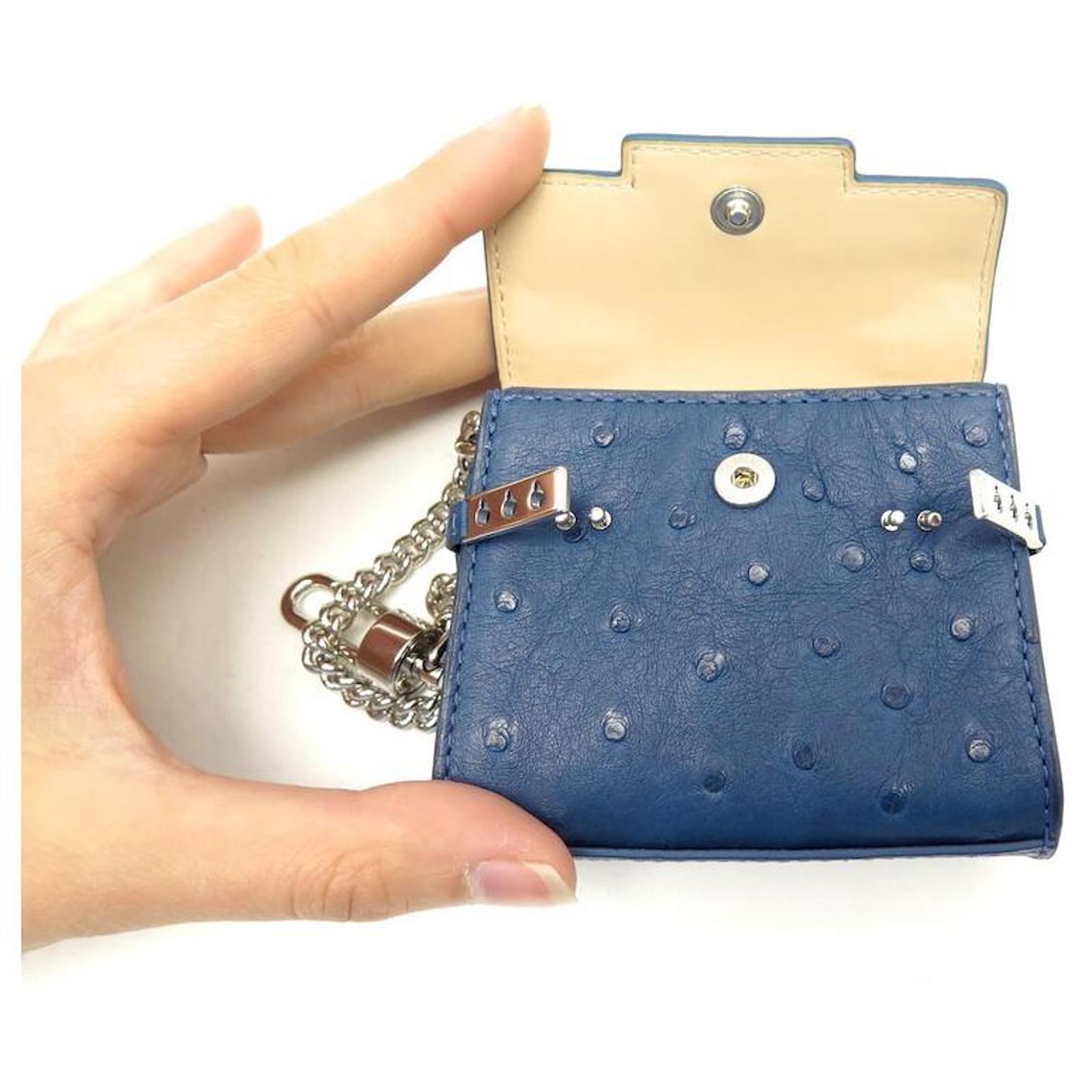Delvaux Tempete Leather Bag Charm Key Ring