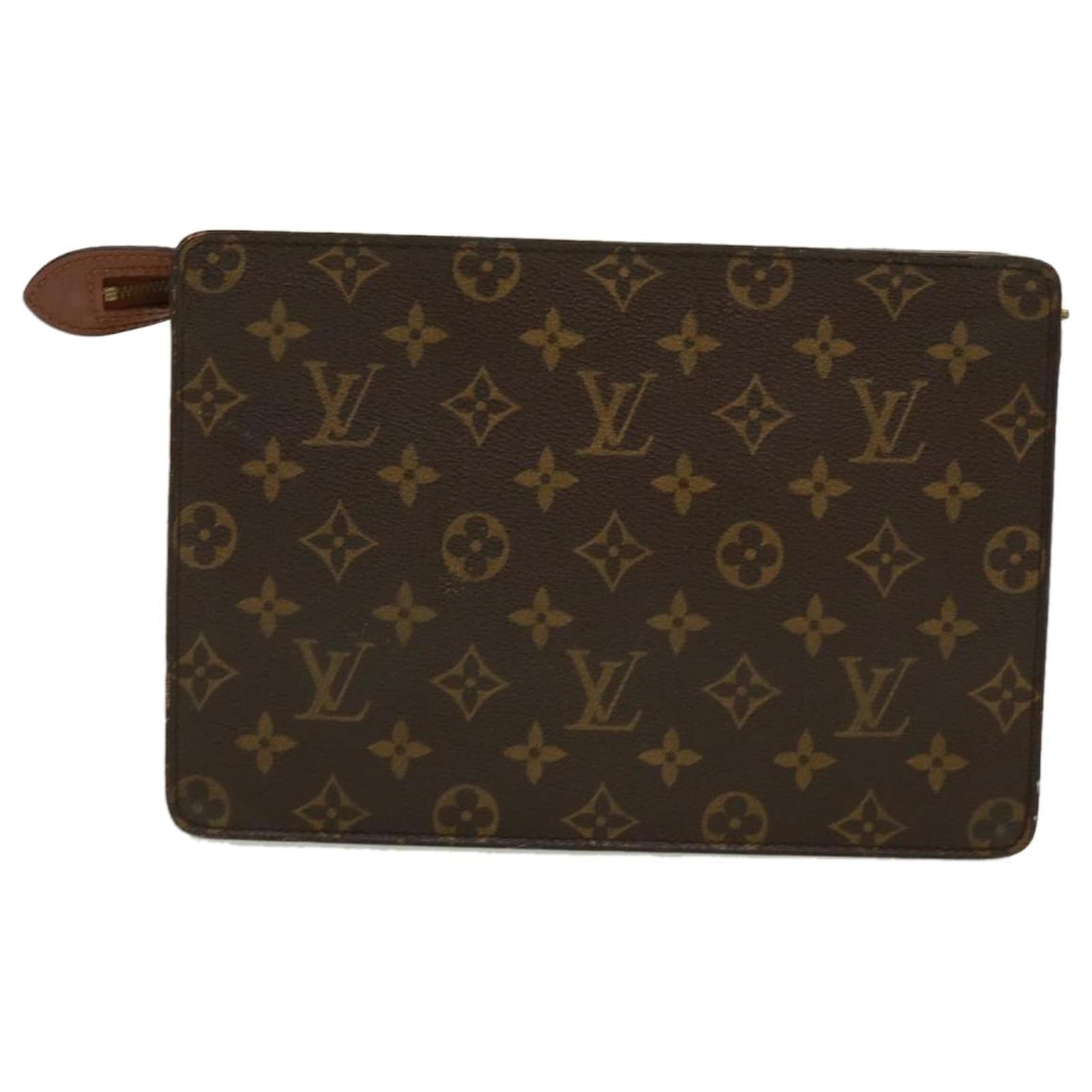 LOUIS VUITTON Monogram Pochette Homme Clutch Bag M51795 LV Auth