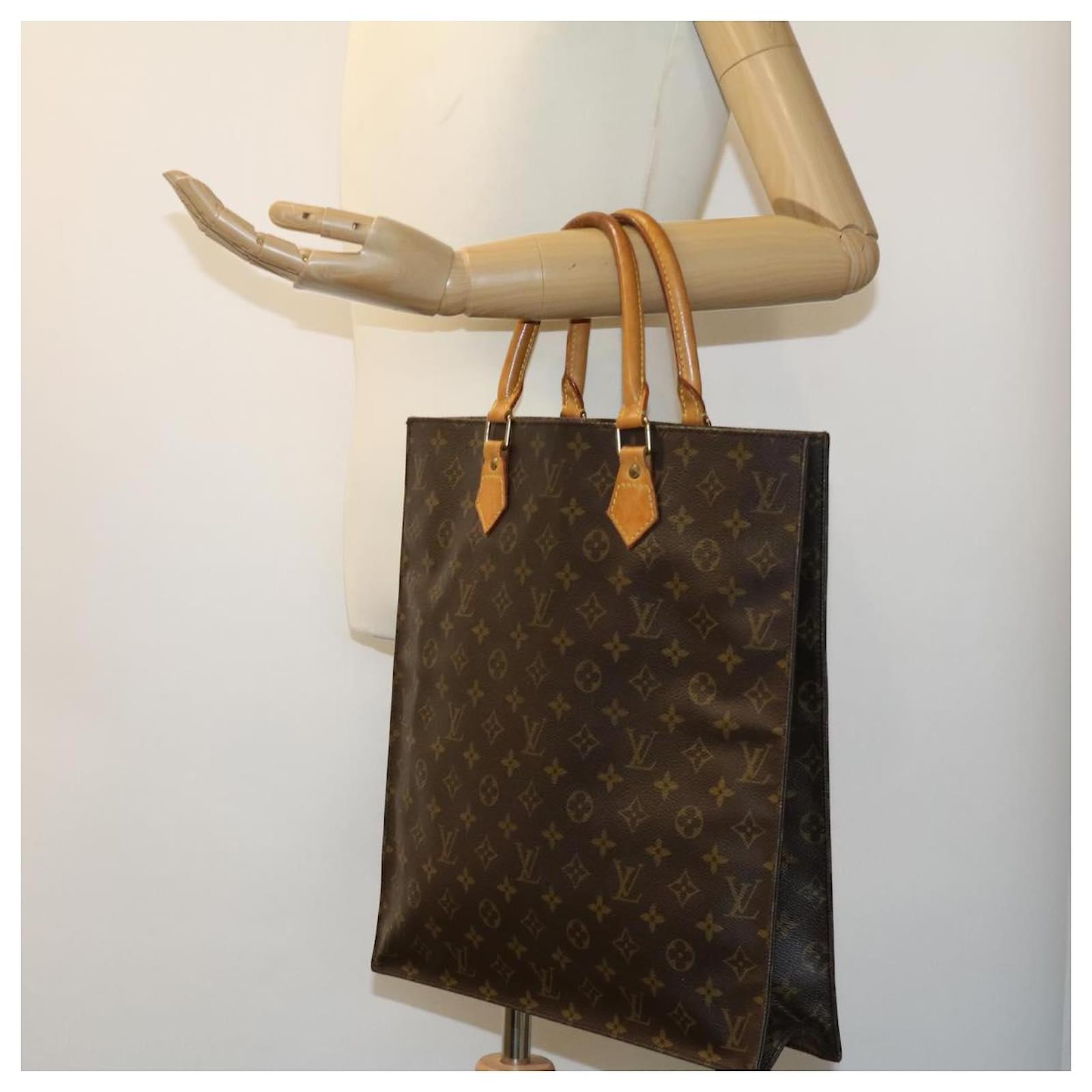 Louis Vuitton Monogram Sac Plat Hand Bag M51140 LV Auth 42214