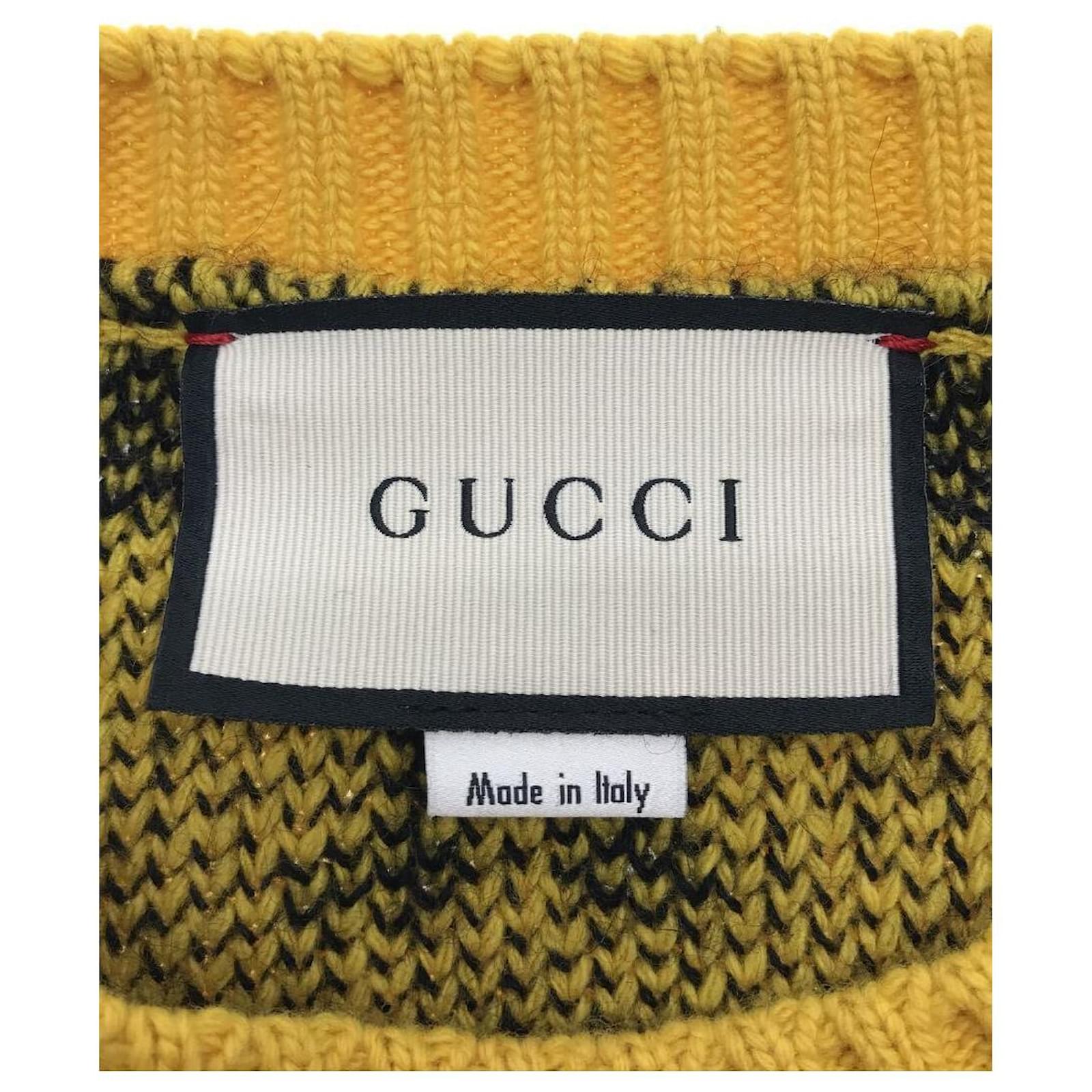 Gucci yellow bat on sale sweater