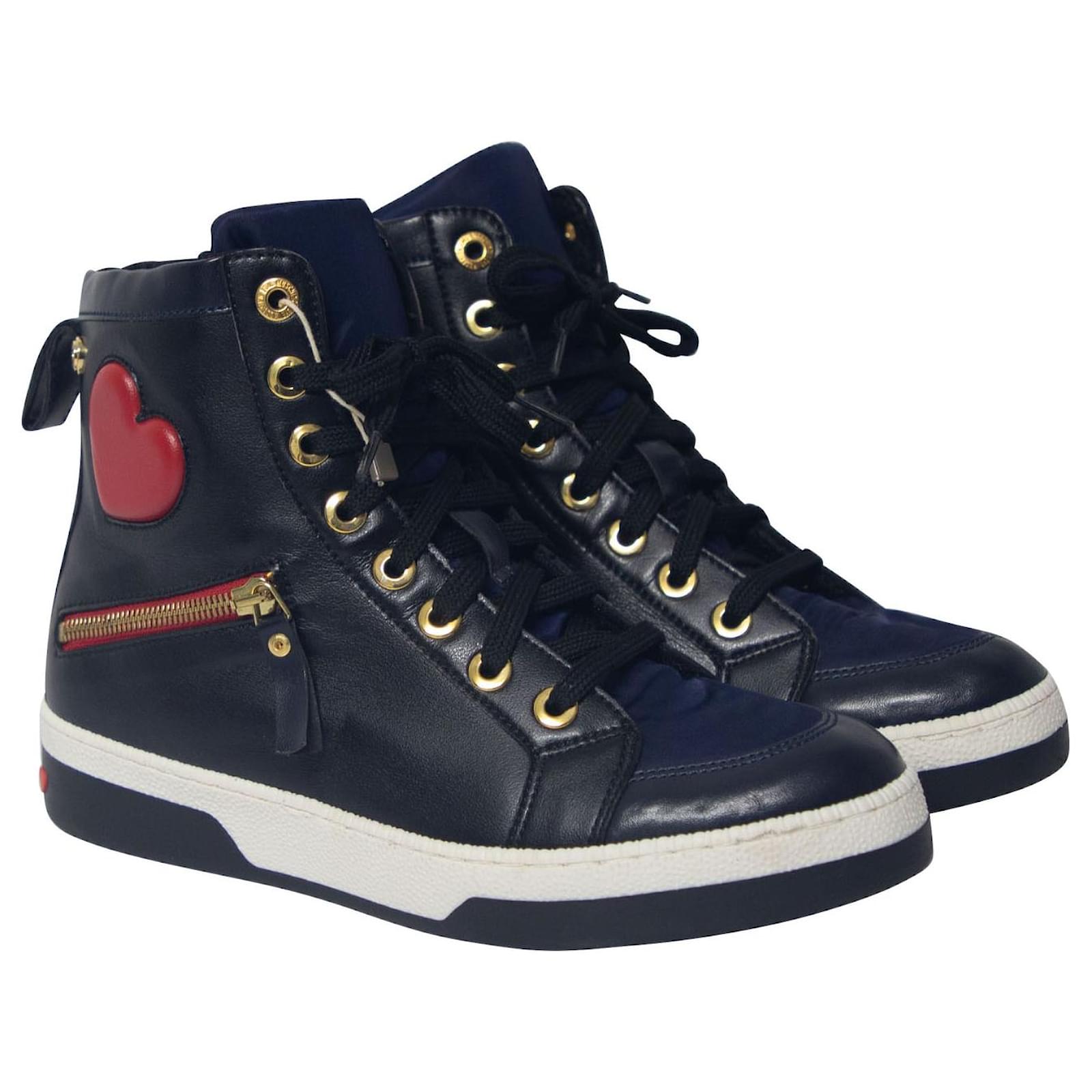 Moschino high top trainers best sale