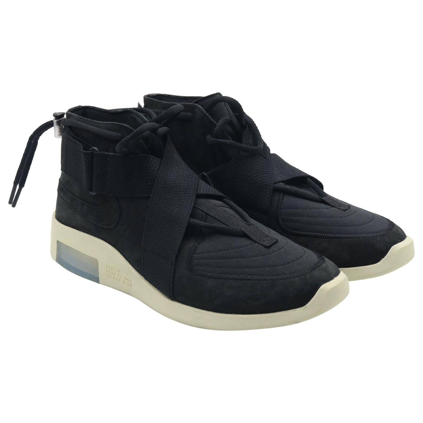Marque Nike Fear of God Raid High Top Sneakers en Black Fossil Suede Negro ref.709574 - Joli Closet