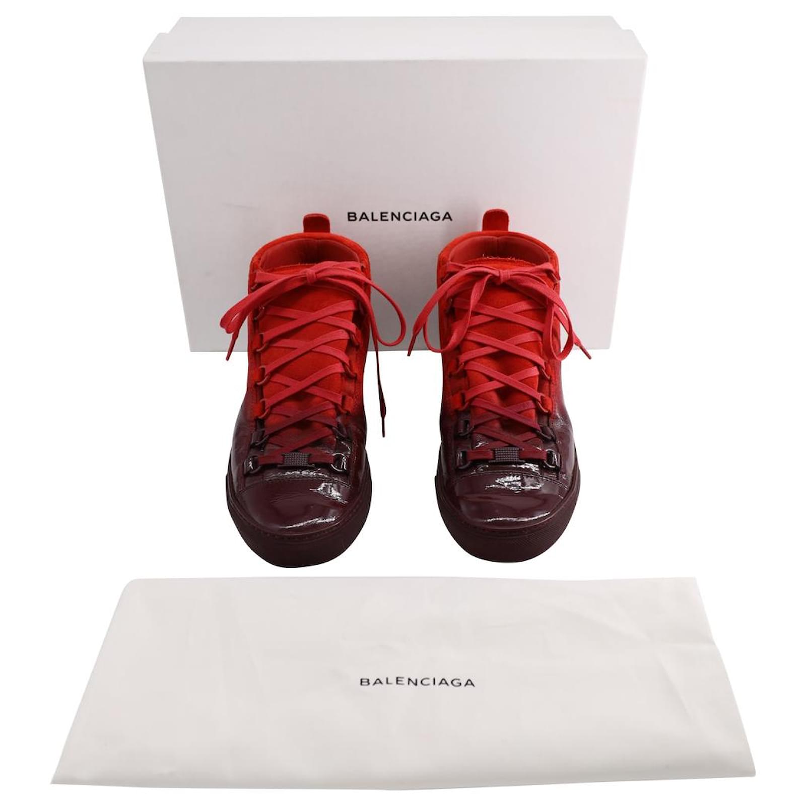 Balenciaga Red Leather Arena High Top Sneakers Size 41 Balenciaga | The  Luxury Closet