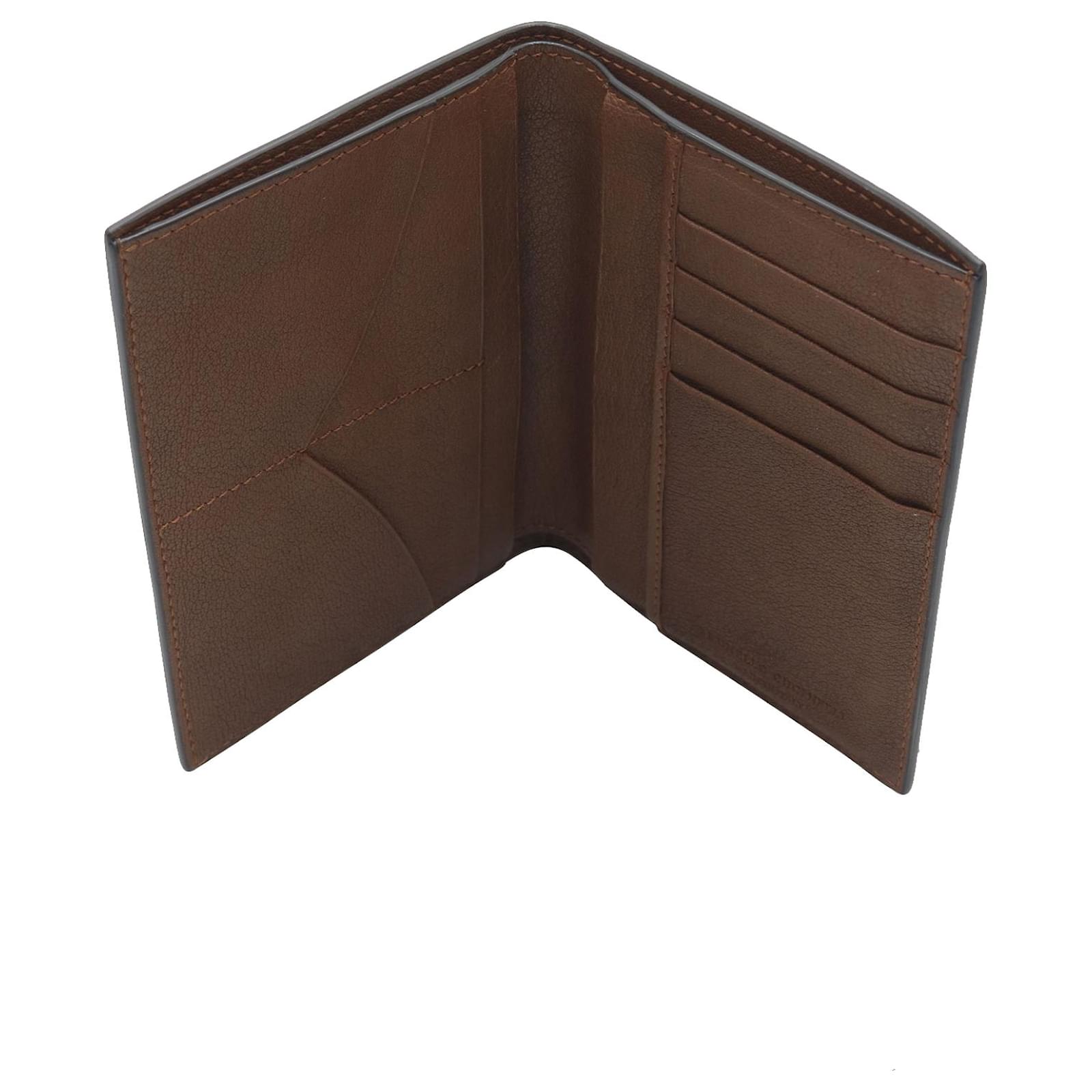 Brunello Cucinelli Bifold Passport/Card Holder in Brown Leather Beige ...