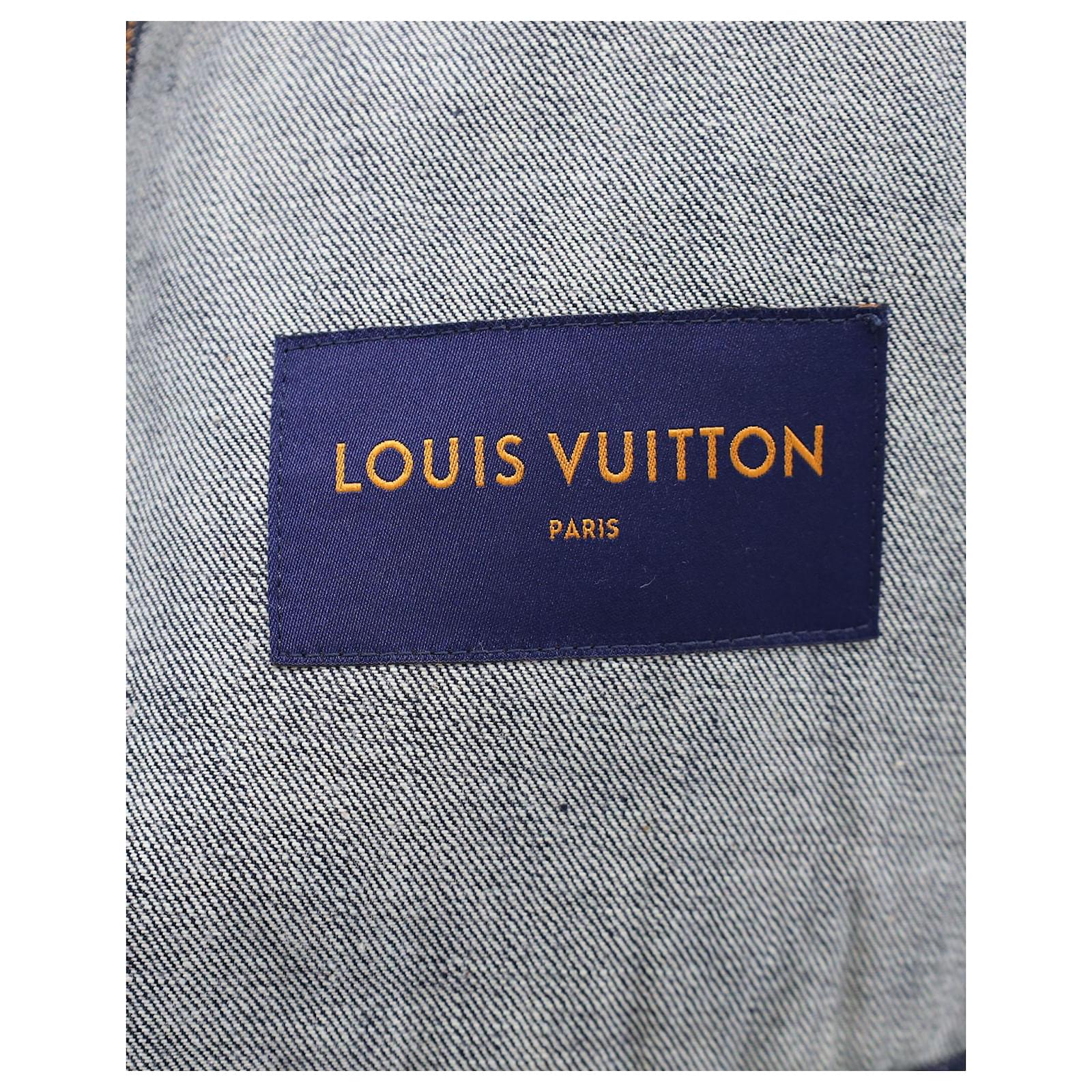 Chaqueta vaquera con parches Louis Vuitton en algodón azul ref