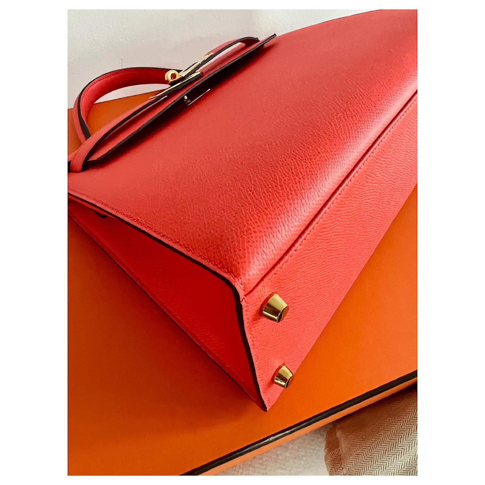 Hermès Kelly 28 Sellier Epsom Rose Texas GHW Pink Leather ref.710096 - Joli  Closet