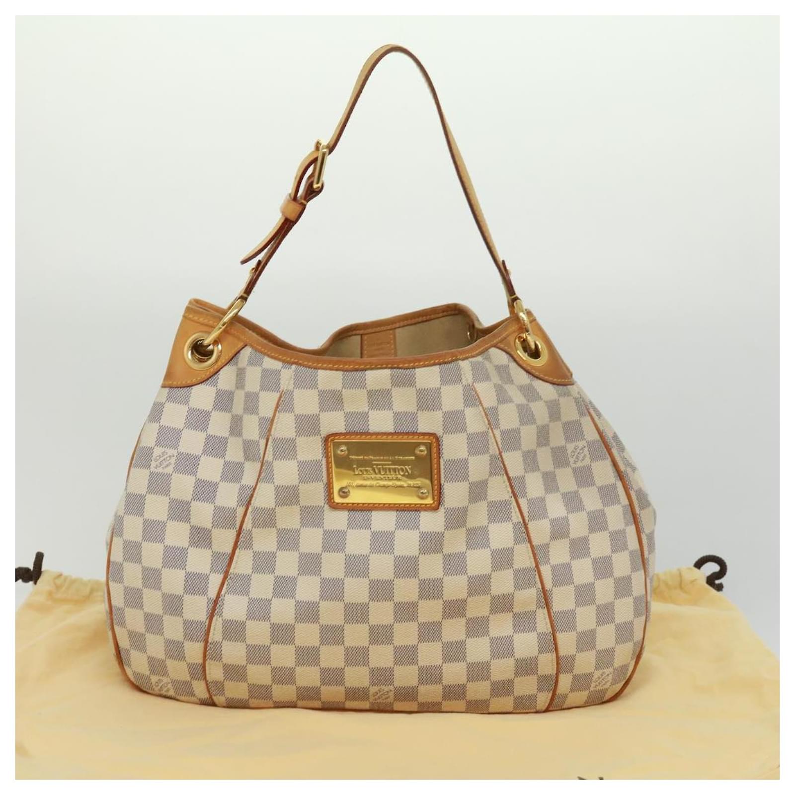 LOUIS VUITTON Damier Azur Galliera PM Shoulder Bag N55215 LV Auth tp489  ref.710177 - Joli Closet