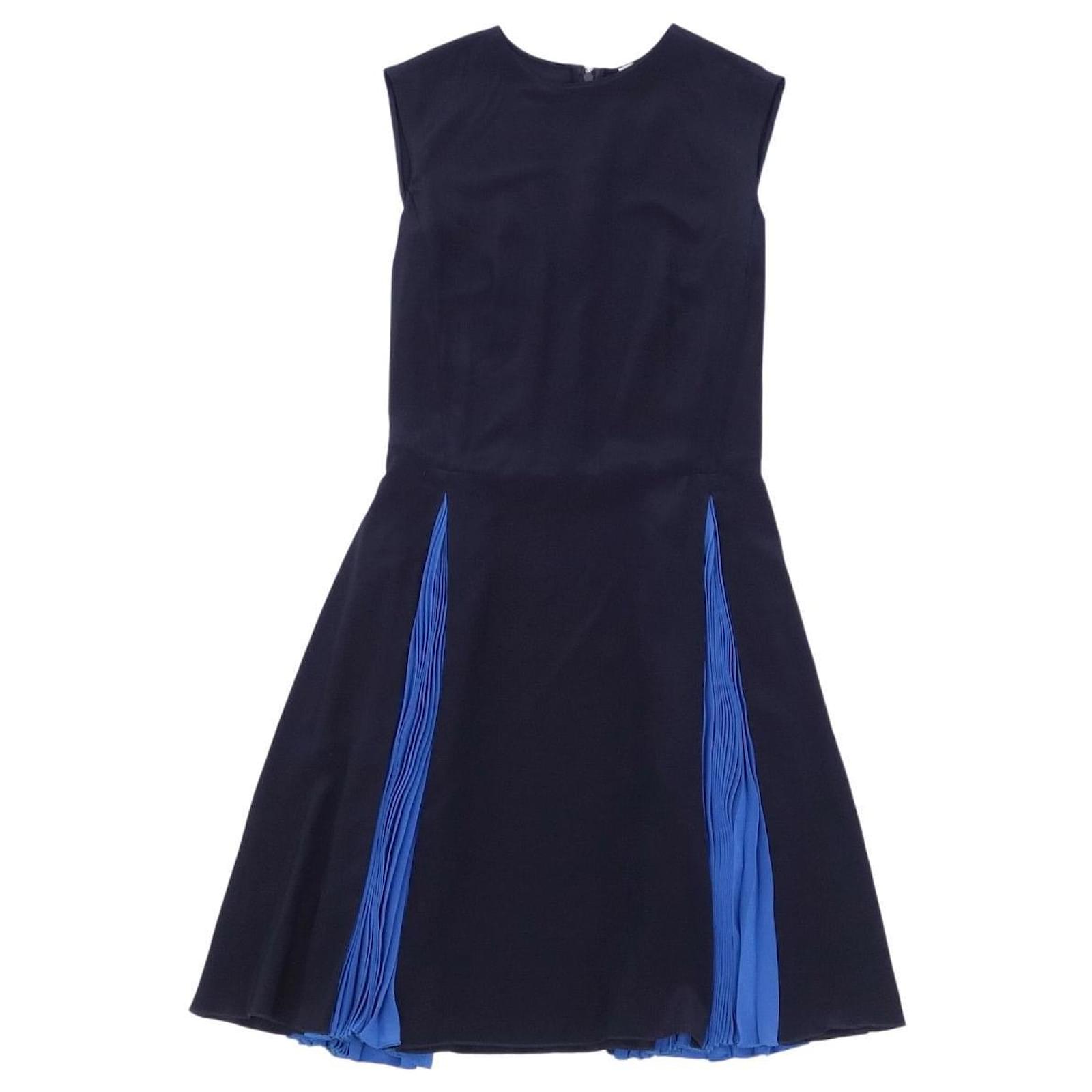 Miu Miu One Piece Dress Navy blue Silk ref.710389 - Joli Closet