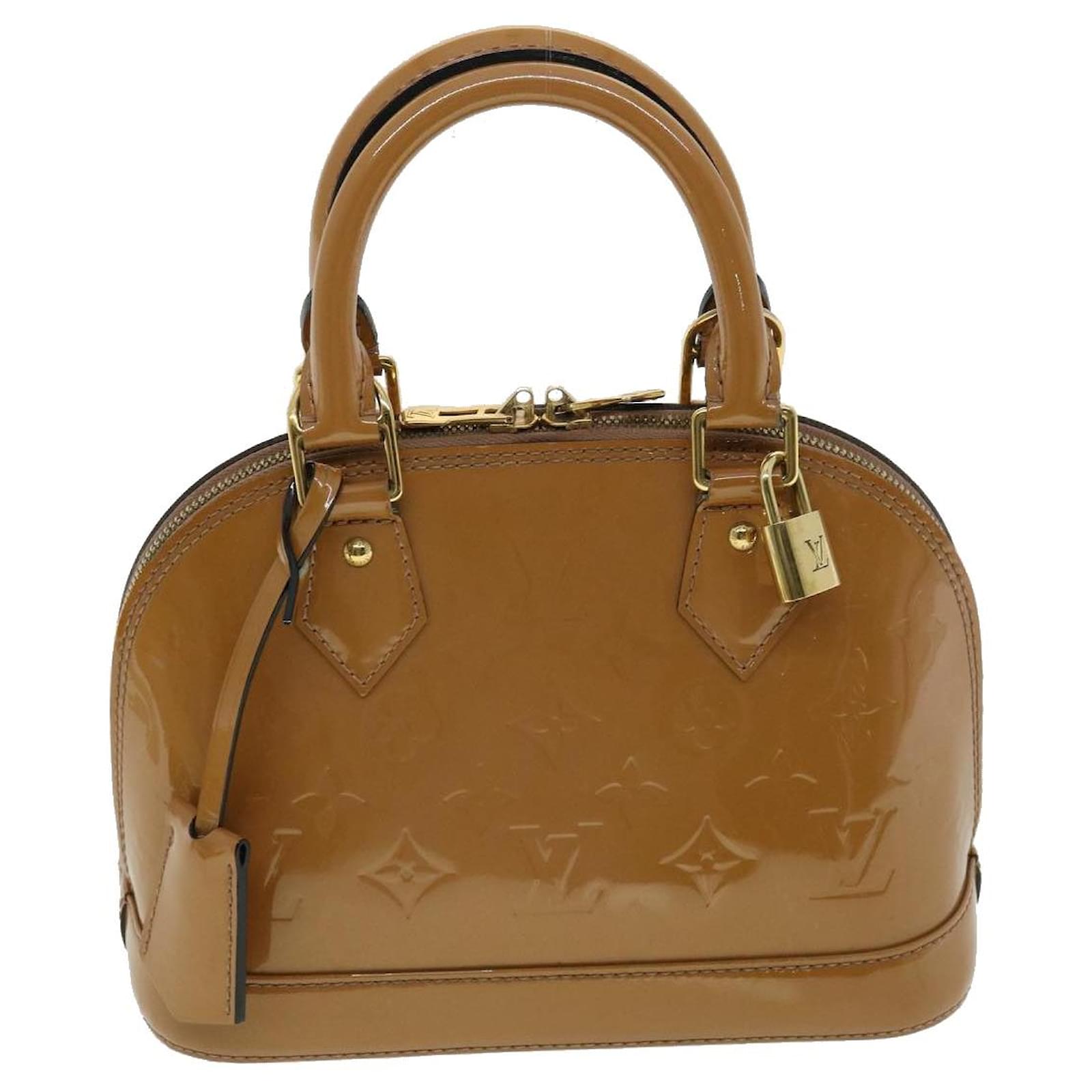Louis Vuitton Bag Monogram Vernis Alma Bb Rose Velours M91585 Hand