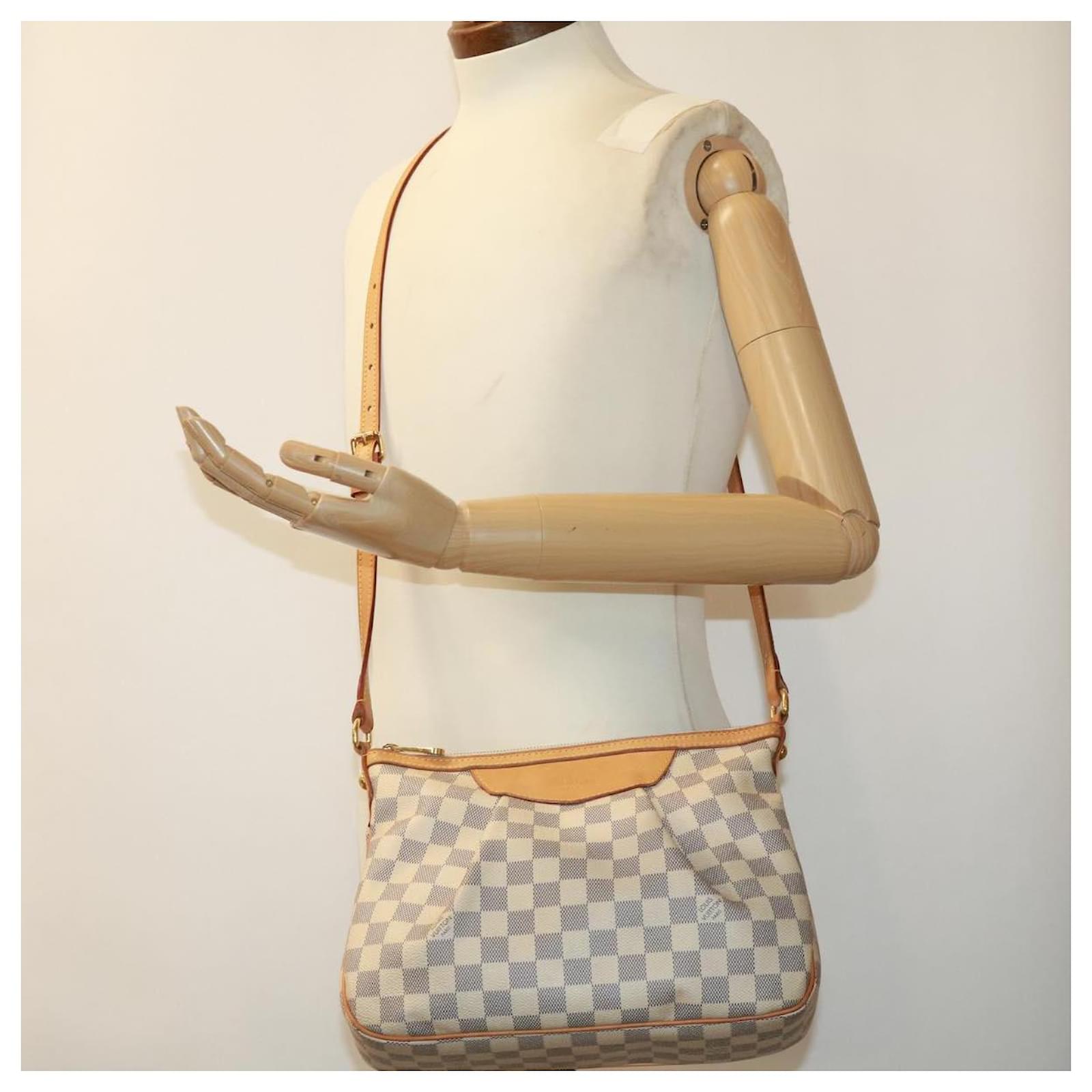 LOUIS VUITTON Damier Azur Siracusa PM Shoulder Bag N41113 LV Auth tp492  ref.710498 - Joli Closet