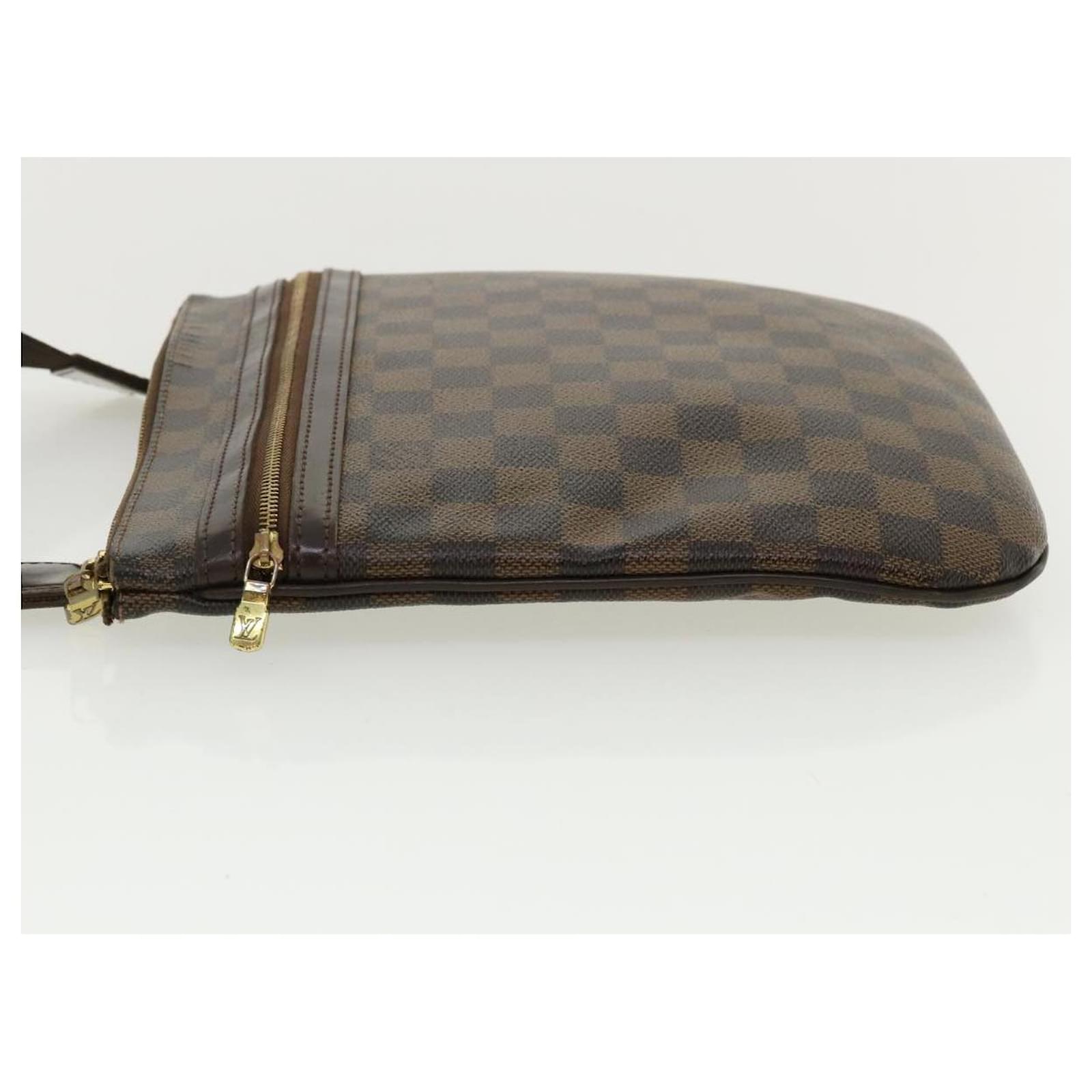 Auth Louis Vuitton Damier Pochette Bosphore Shoulder Bag N51111 Ebene Brown  [Use