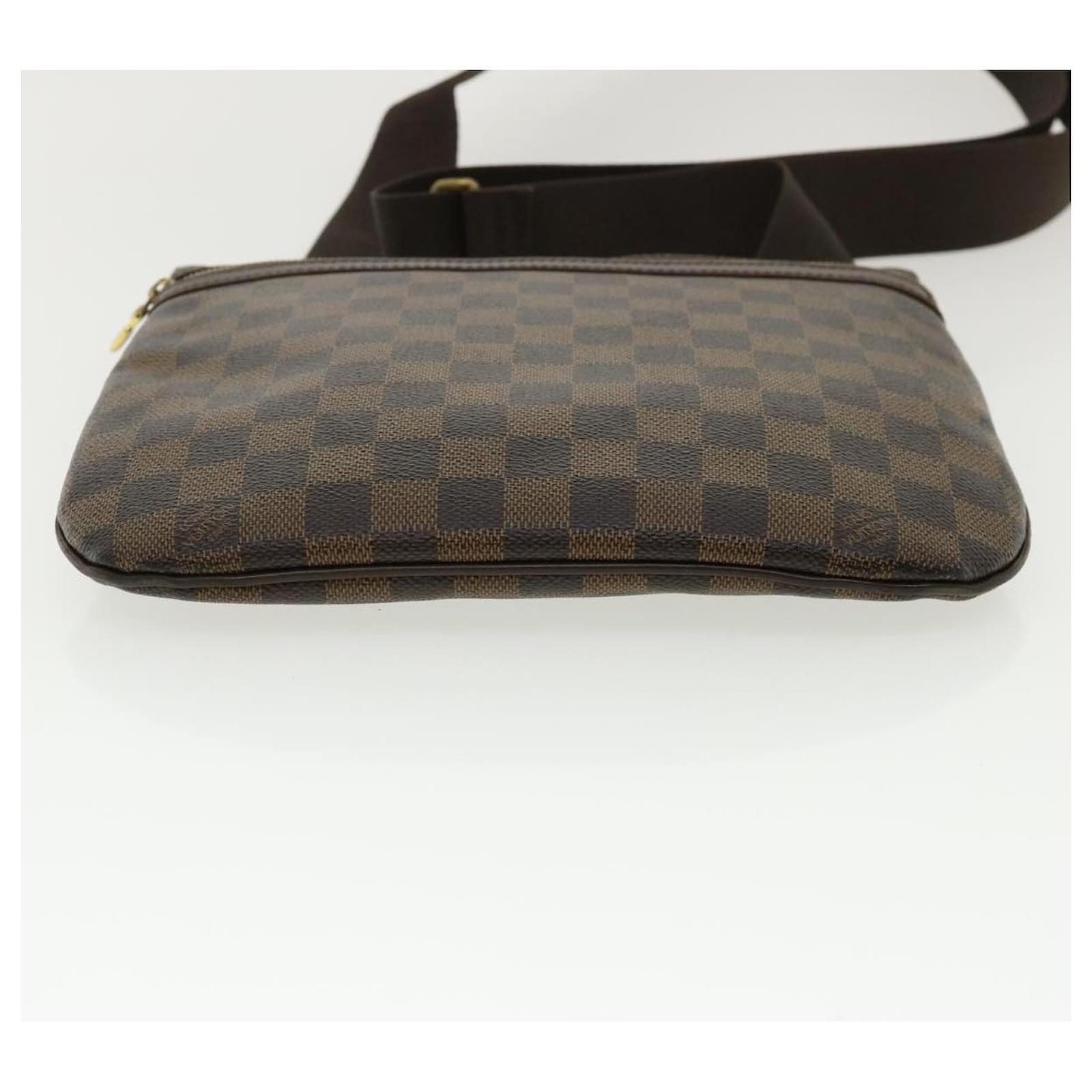 Auth Louis Vuitton Damier Pochette Bosphore Shoulder Bag N51111 Ebene Brown  [Use